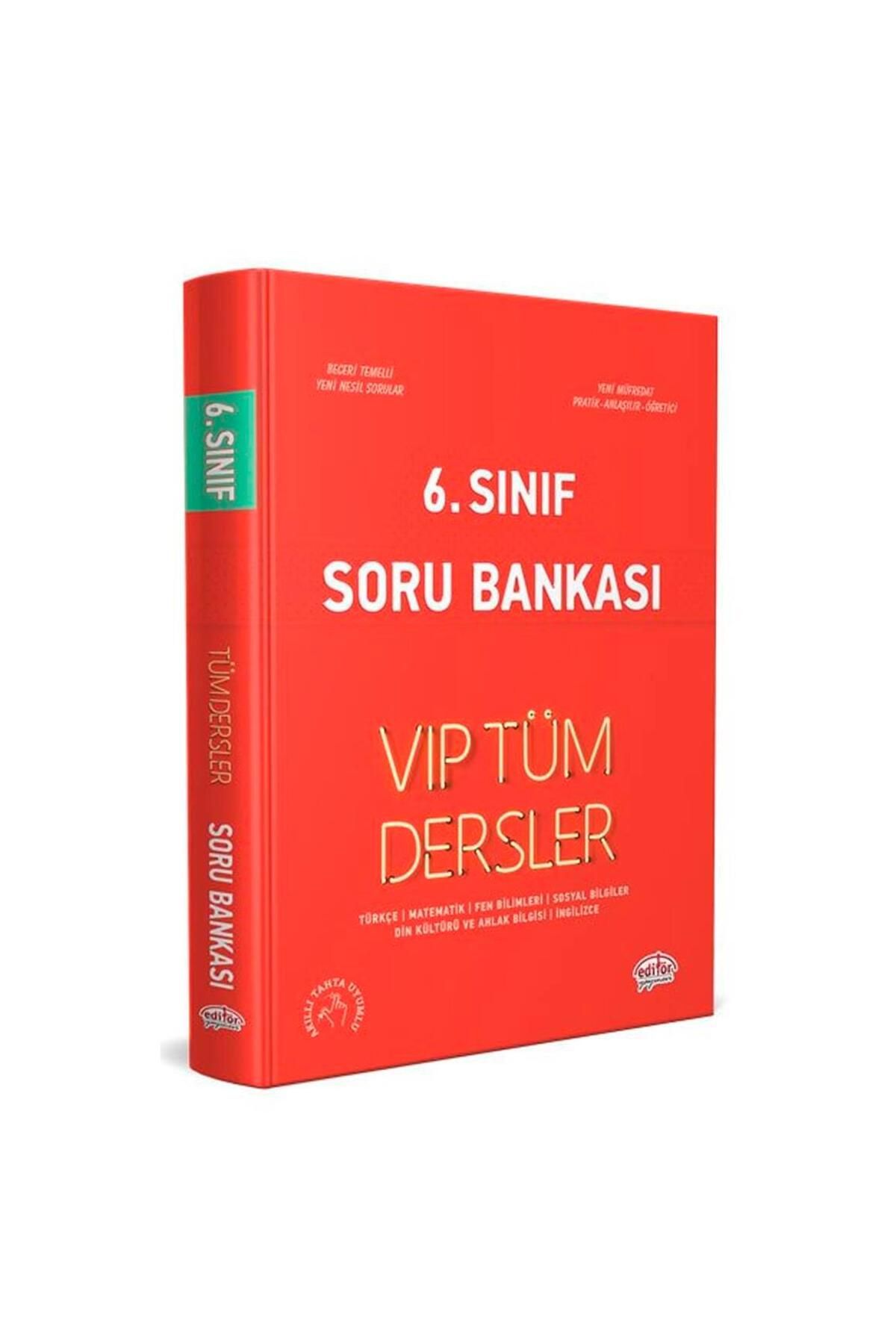 Editör Yayınları 6. Sınıf Vıp Tüm Dersler Soru Bankası Kırmızı Kitap