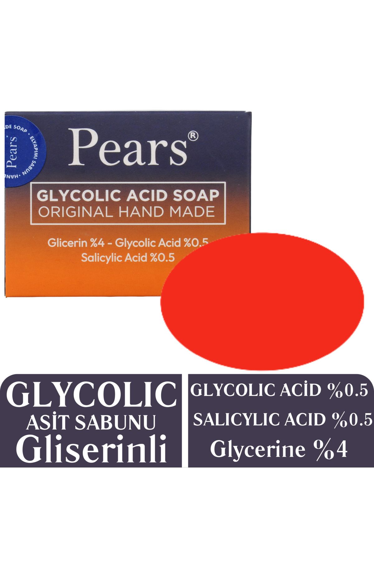 Pears Gliserinli Glikolik Asit Sabunu 120 gr - Glycolic Acid Soap With Glycerine 120 gr