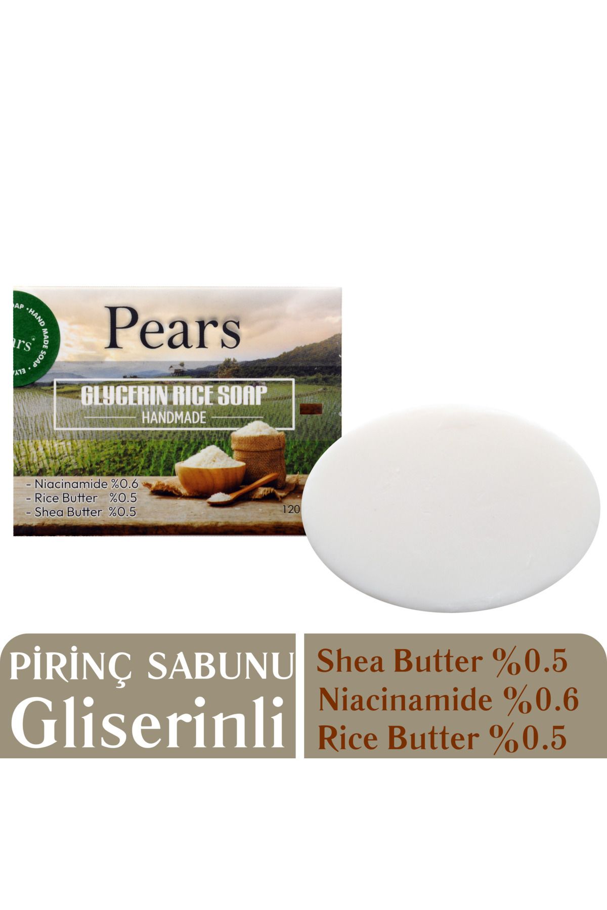 Pears Gliserinli Pirinç Sabunu 120 gr - Rice Soap With Glycerine 120 gr