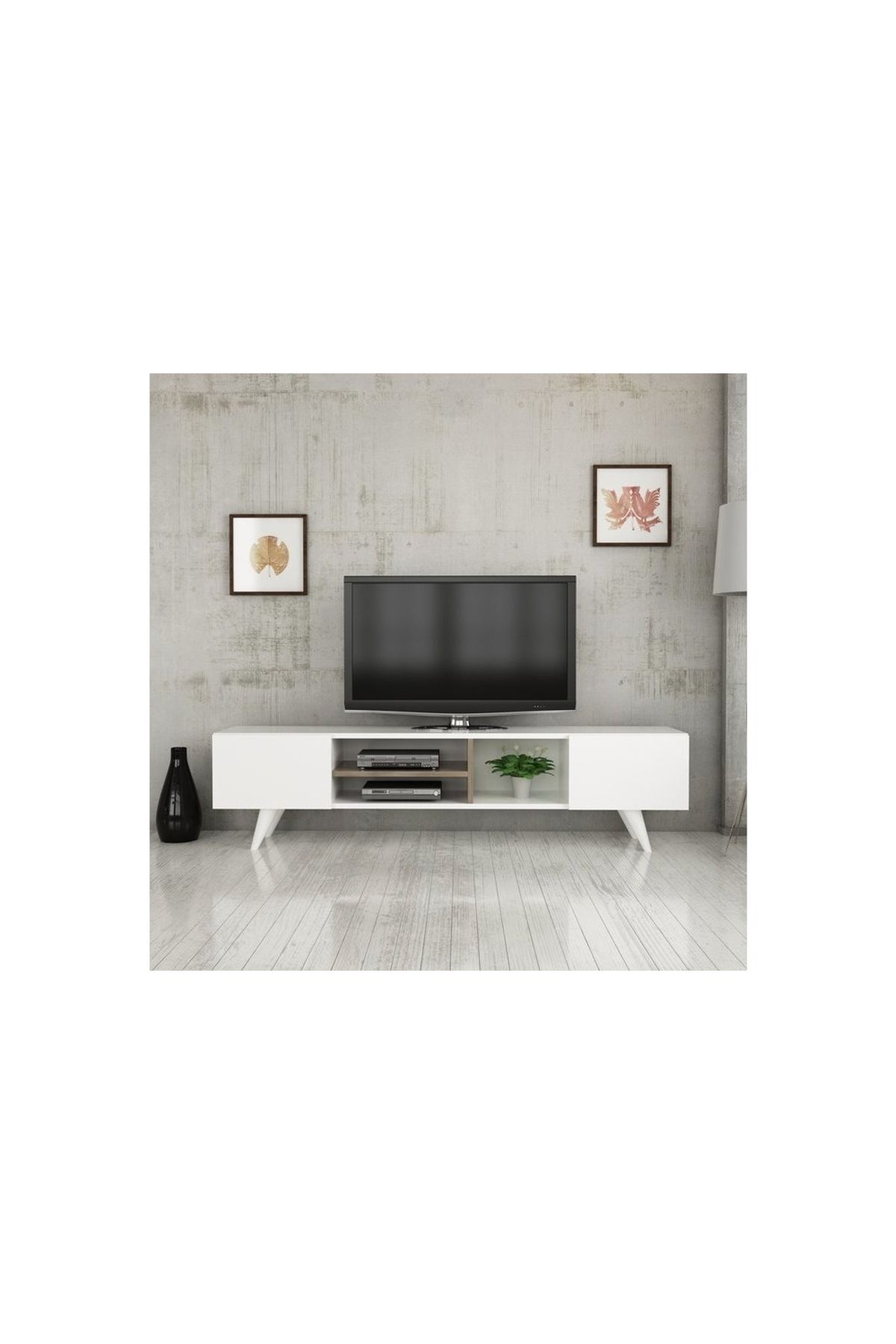 Vivense Dore Tv Sehpası, Beyaz, 160 Cm