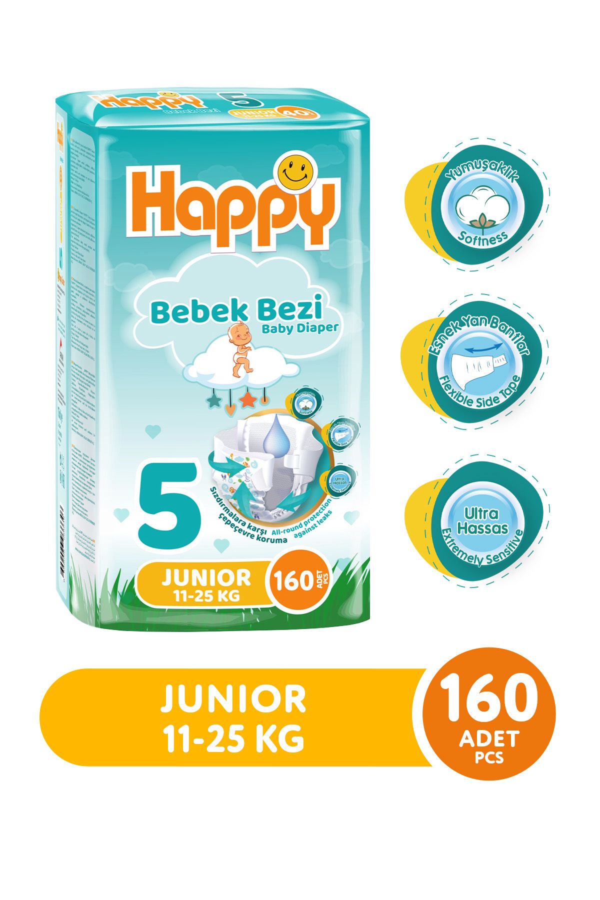 Happy Bebek Bezi Junior 5 No 40 Lı X 4 Adet