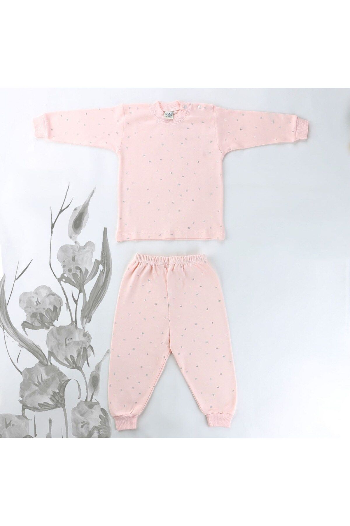 Sebi Bebe Mini Çiçekli Pijama Takımı 9127
