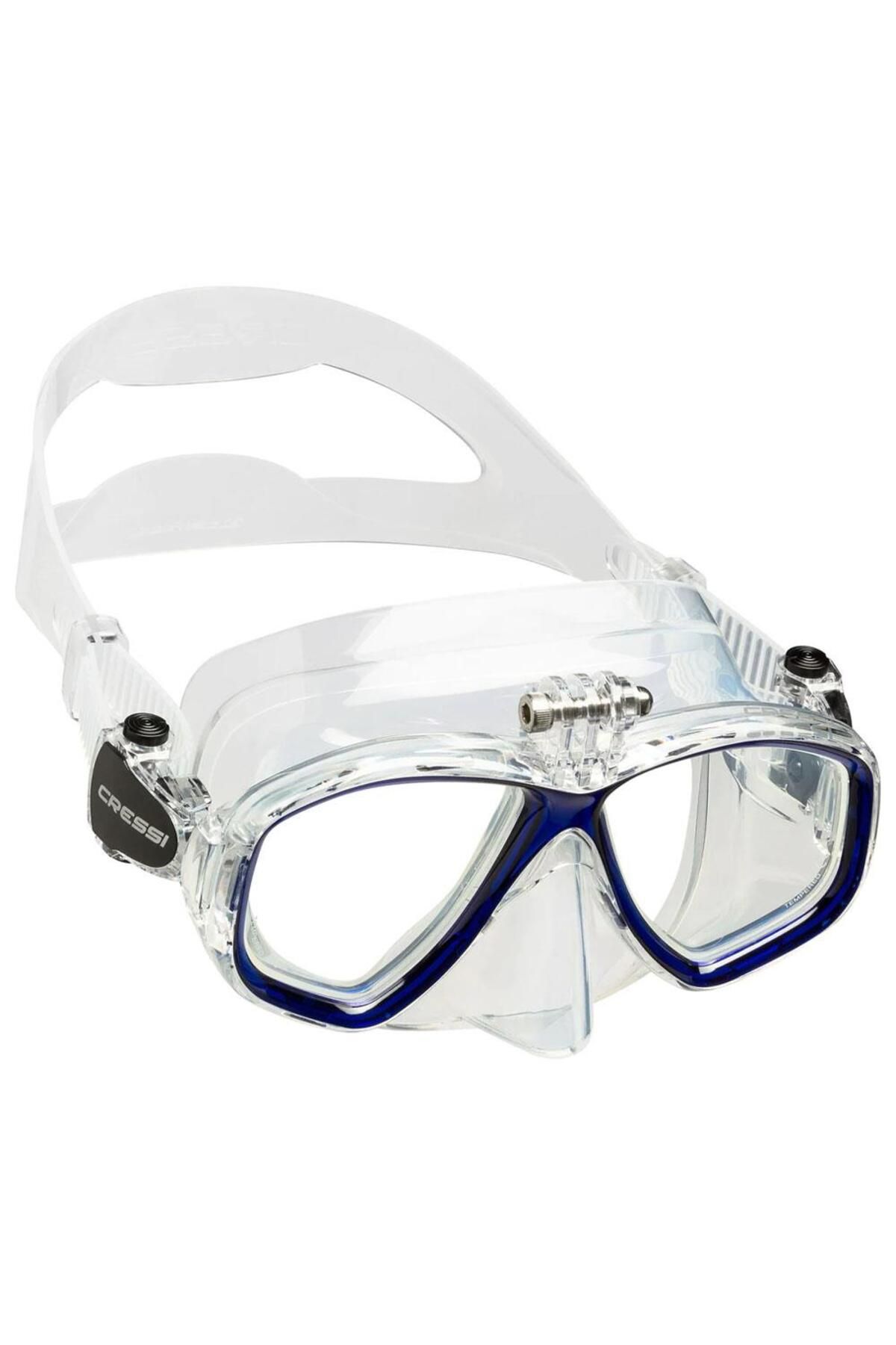 cressi sub Action Silikon Maske Clear/Frame Blue XDS410020
