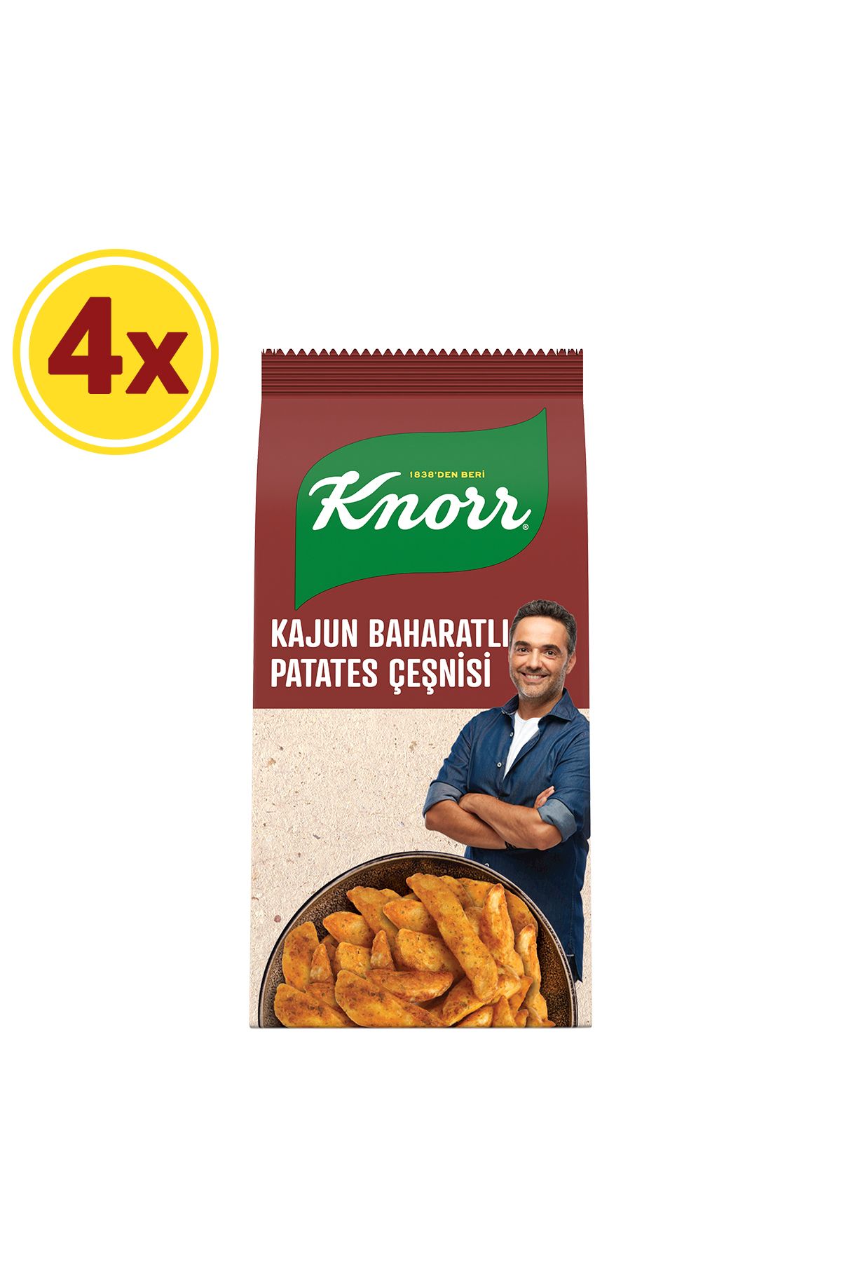 Knorr Kajun Baharatlı Patates Çeşnisi Fırında Ve Kızartma Için 60 gr 4 Adet