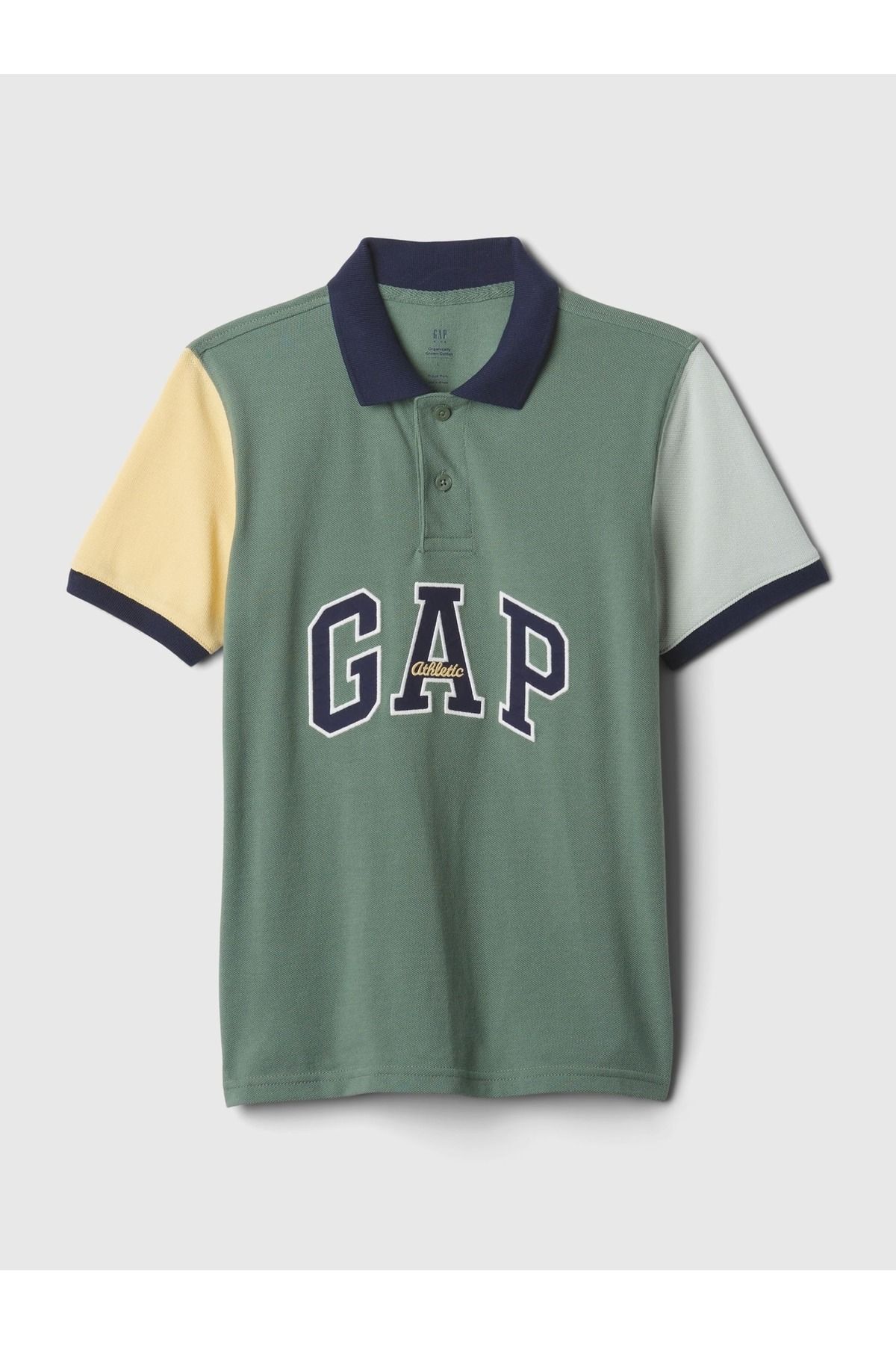 GAP Erkek Çocuk Yeşil Gap Logo Polo Yaka T-Shirt