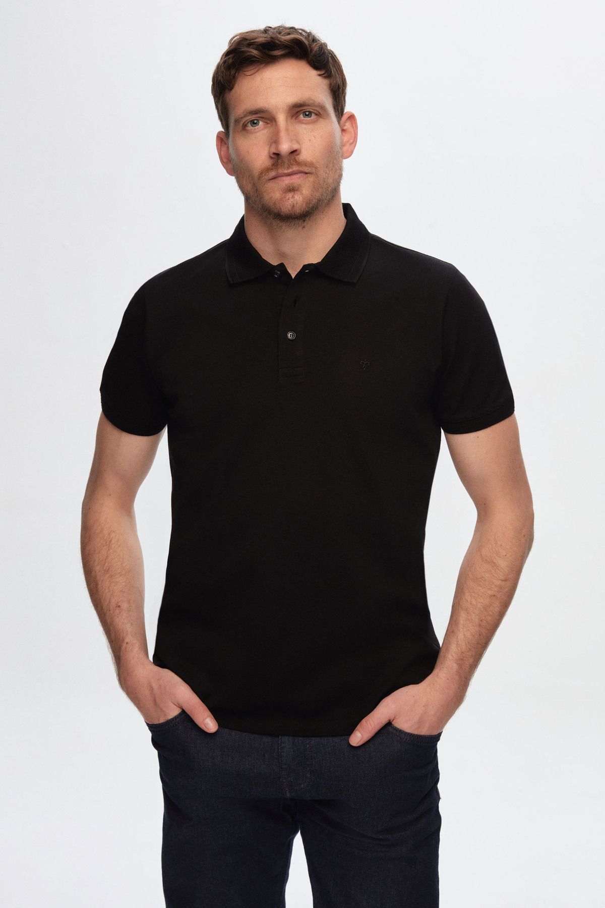 Damat Siyah %100 Pamuklu T-shirt