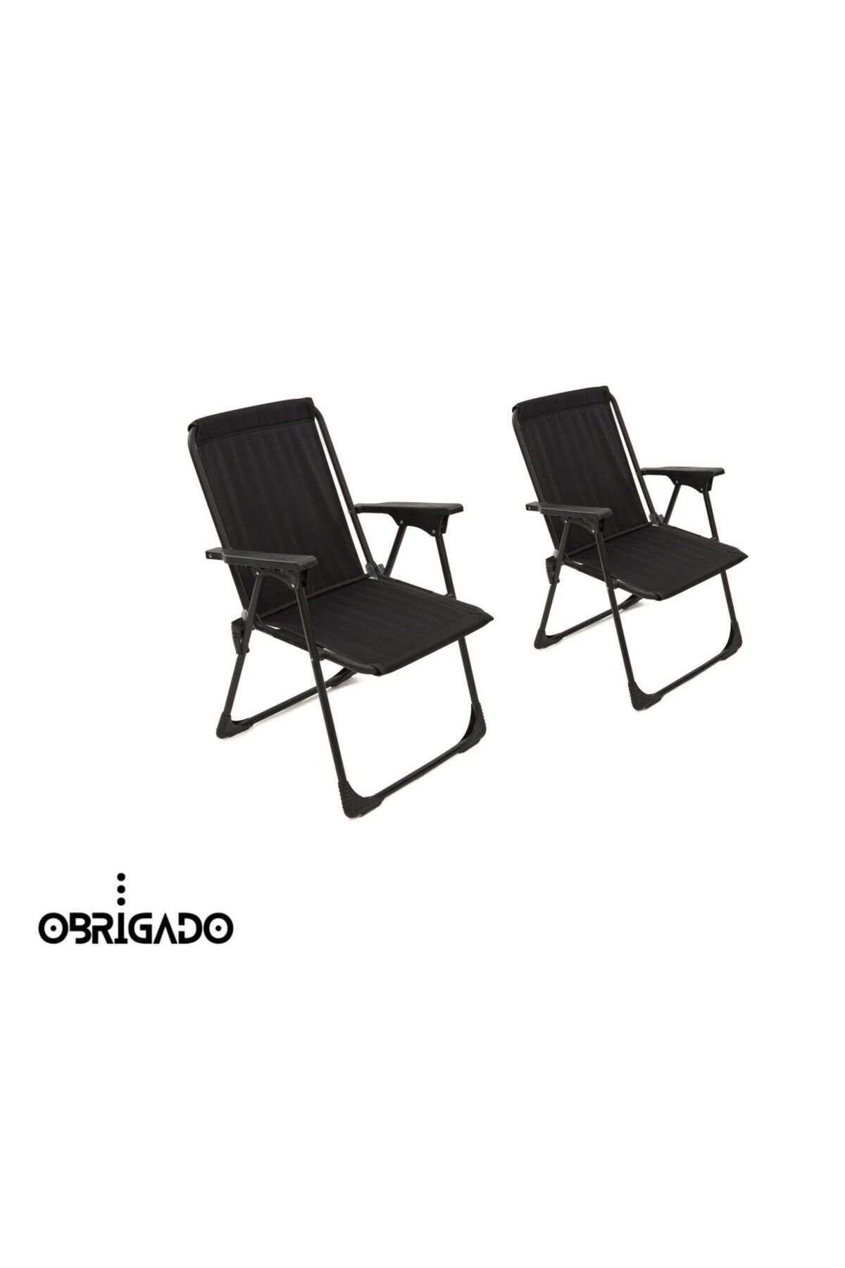 obrigado 2 Adet (İKİLİ) Katlanır Kamp Sandalye Piknik Bahçe Plaj Kullanılır Dayanıklı Ve Ergonomiktir