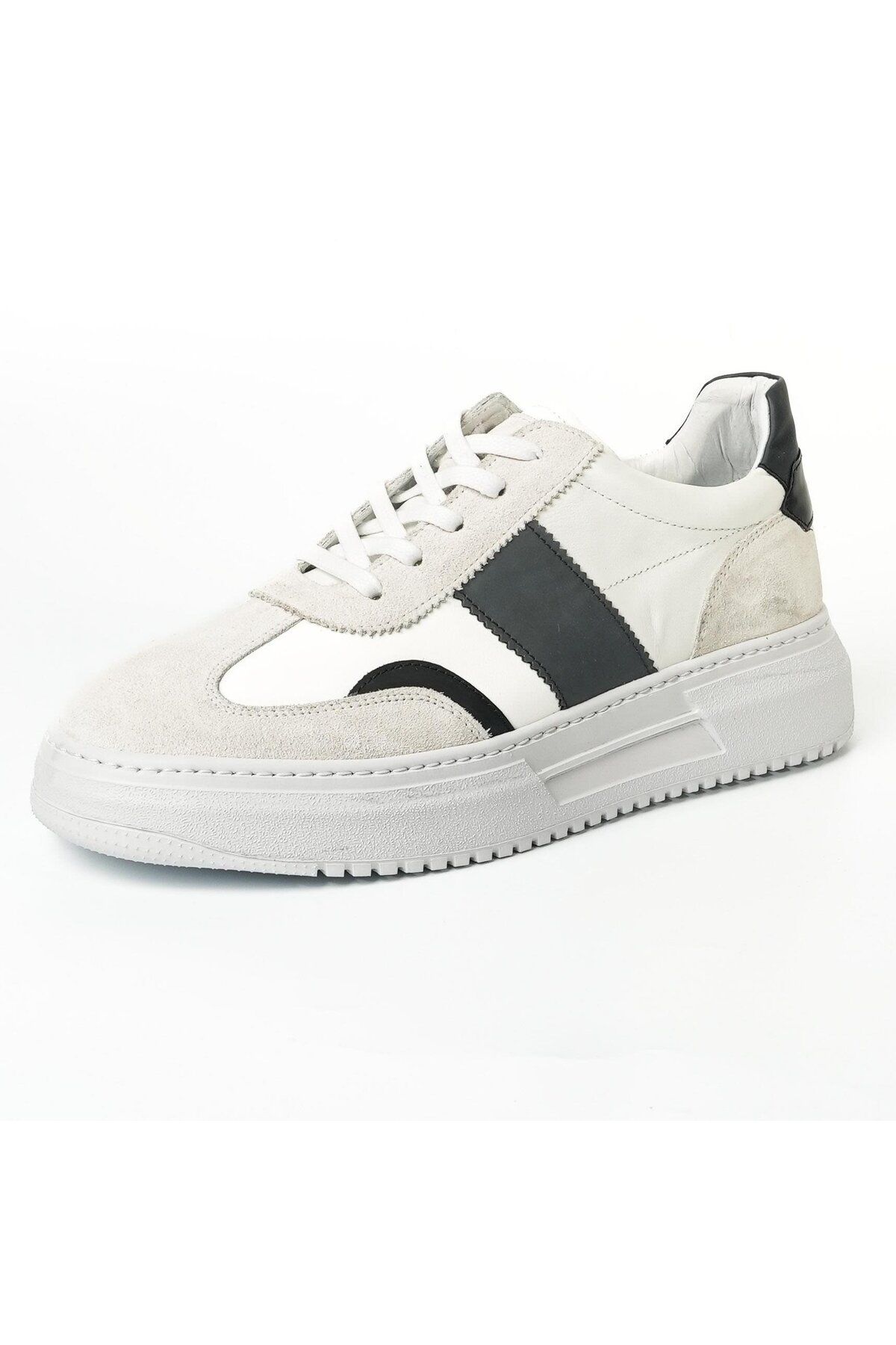 Tetri Missouri Model Hakiki Deri El Yapımı Erkek Beyaz Sneaker