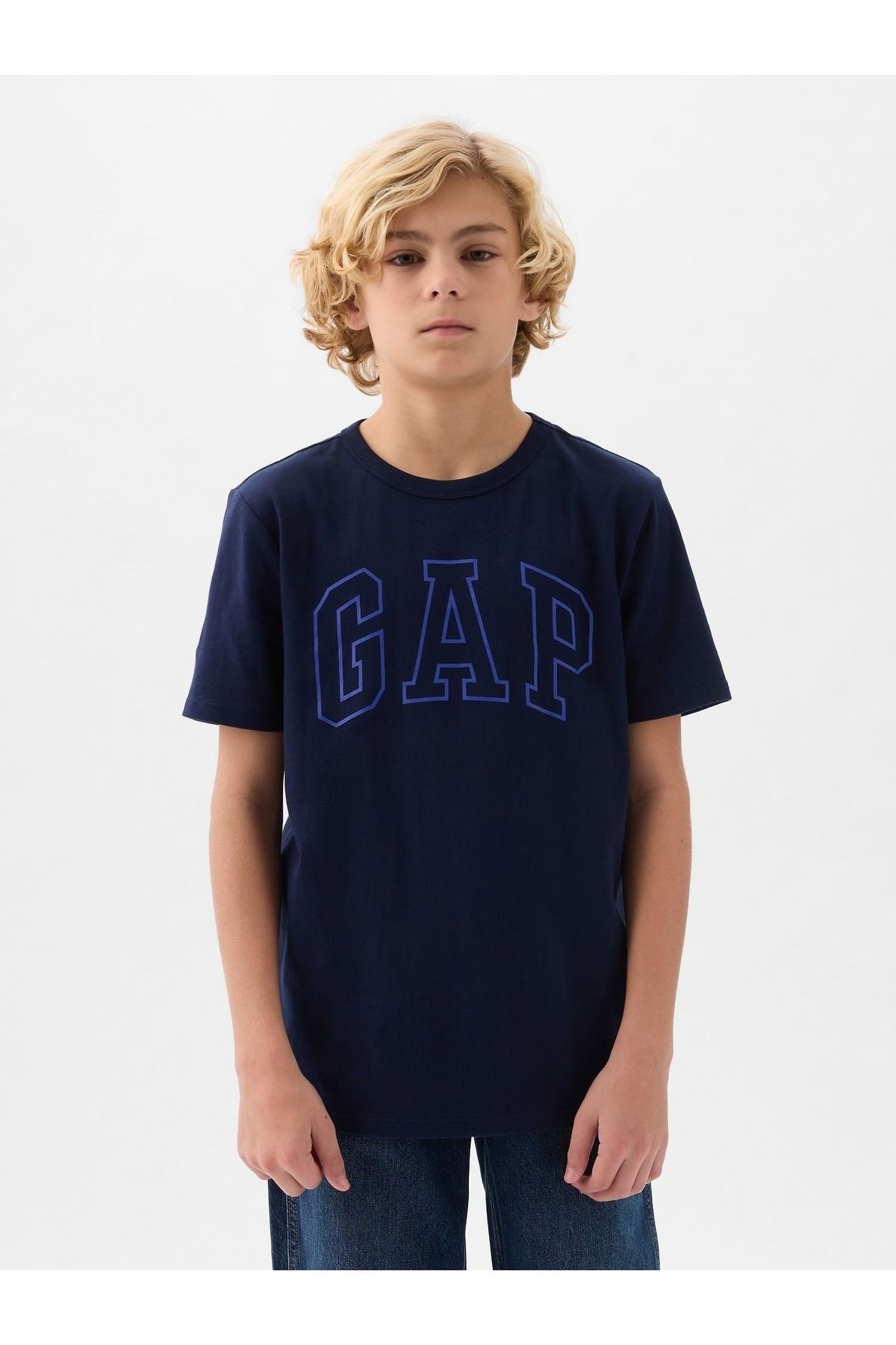 GAP Erkek Çocuk Lacivert Gap Logo T-Shirt