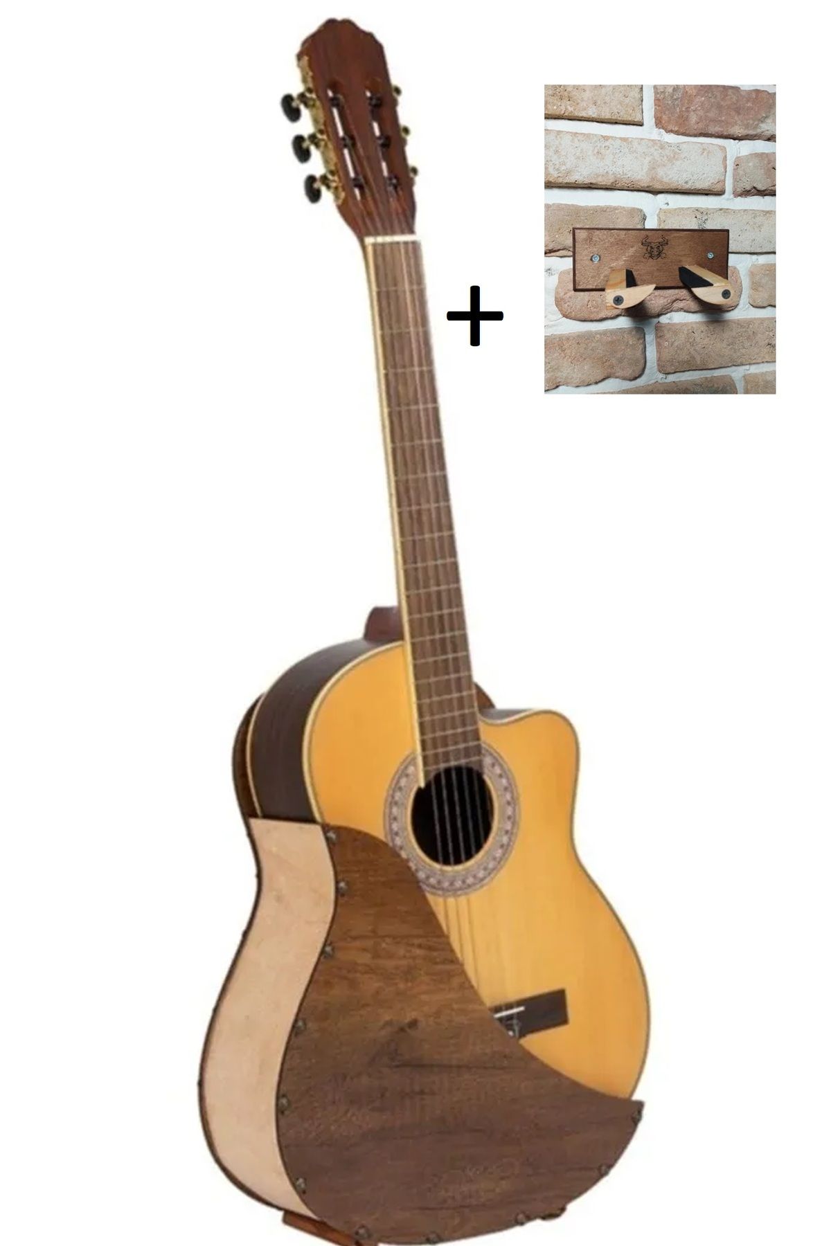 Donizetti Ahşap Gitar Standi Özel Tasarım Duvar Askı Standı Hediye