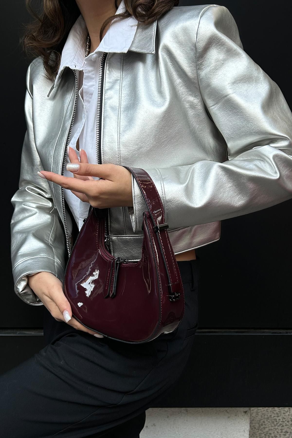 Shule Bags Rugan Baget Çanta Cherry Bordo