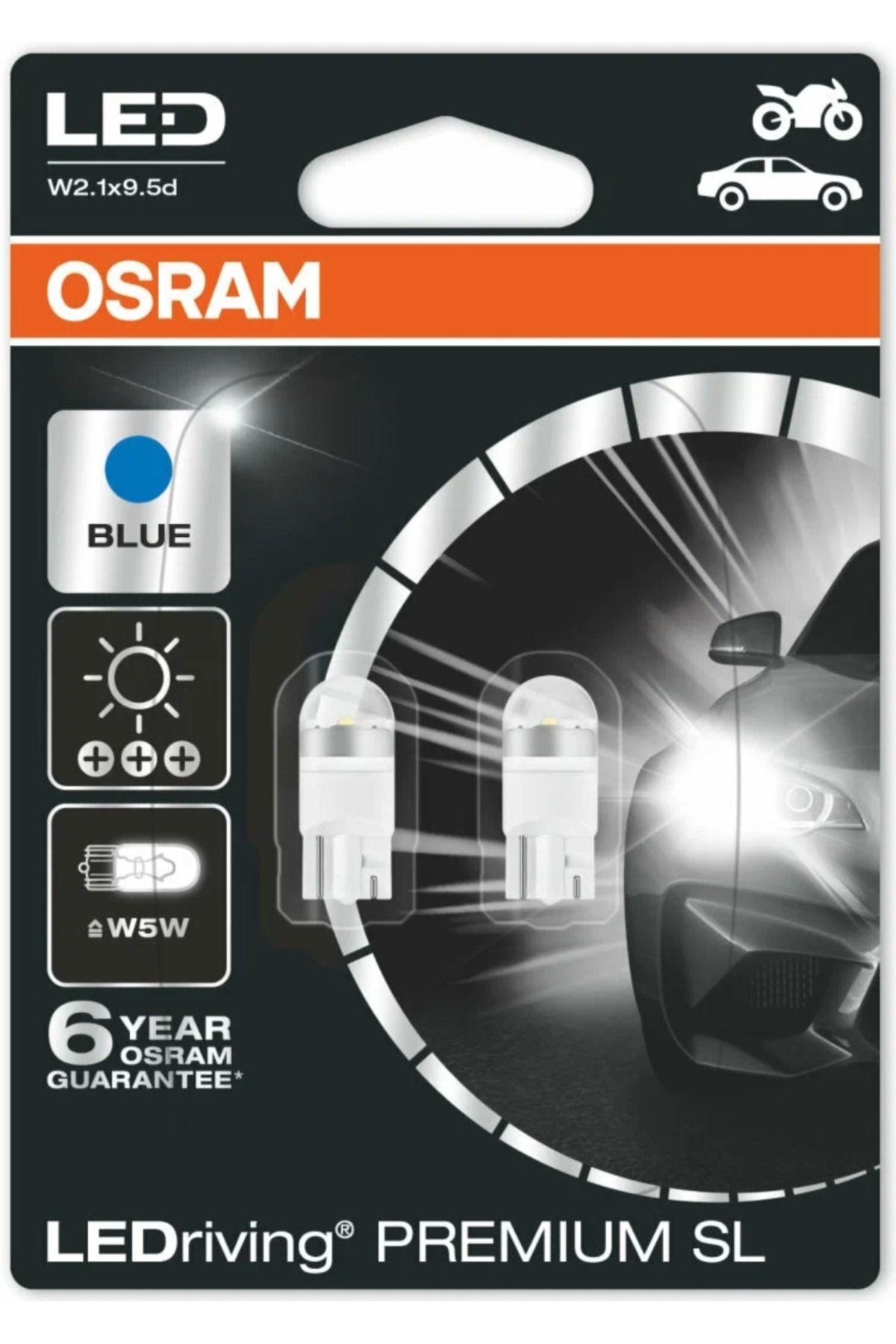 Osram T10 LedDiriving (Mavi) W5W