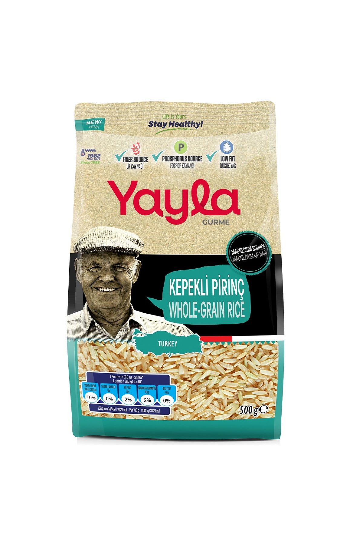 Yayla Gurme Kepekli Pirinç 500 Gr ( 1 ADET )
