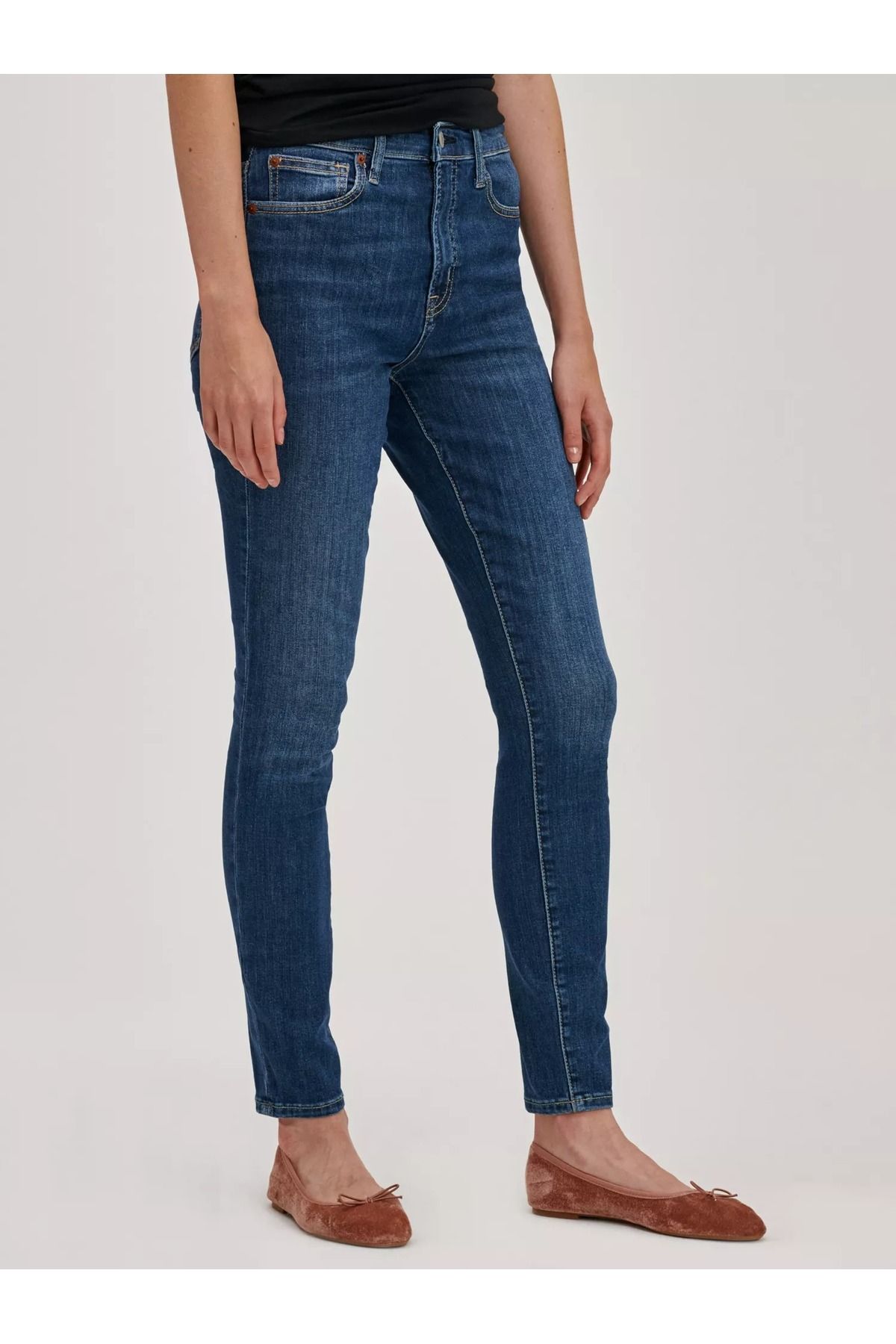 GAP Kadın Lacivert High Rise Skinny Jean Pantolon