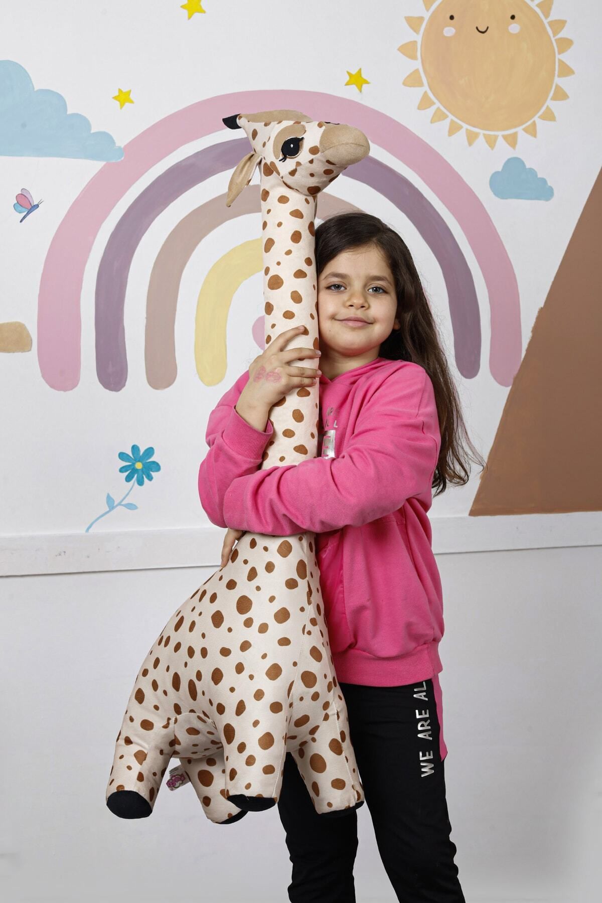 Pufu Toys Zürafa Peluş Oyuncak (1 METRE) Yastık