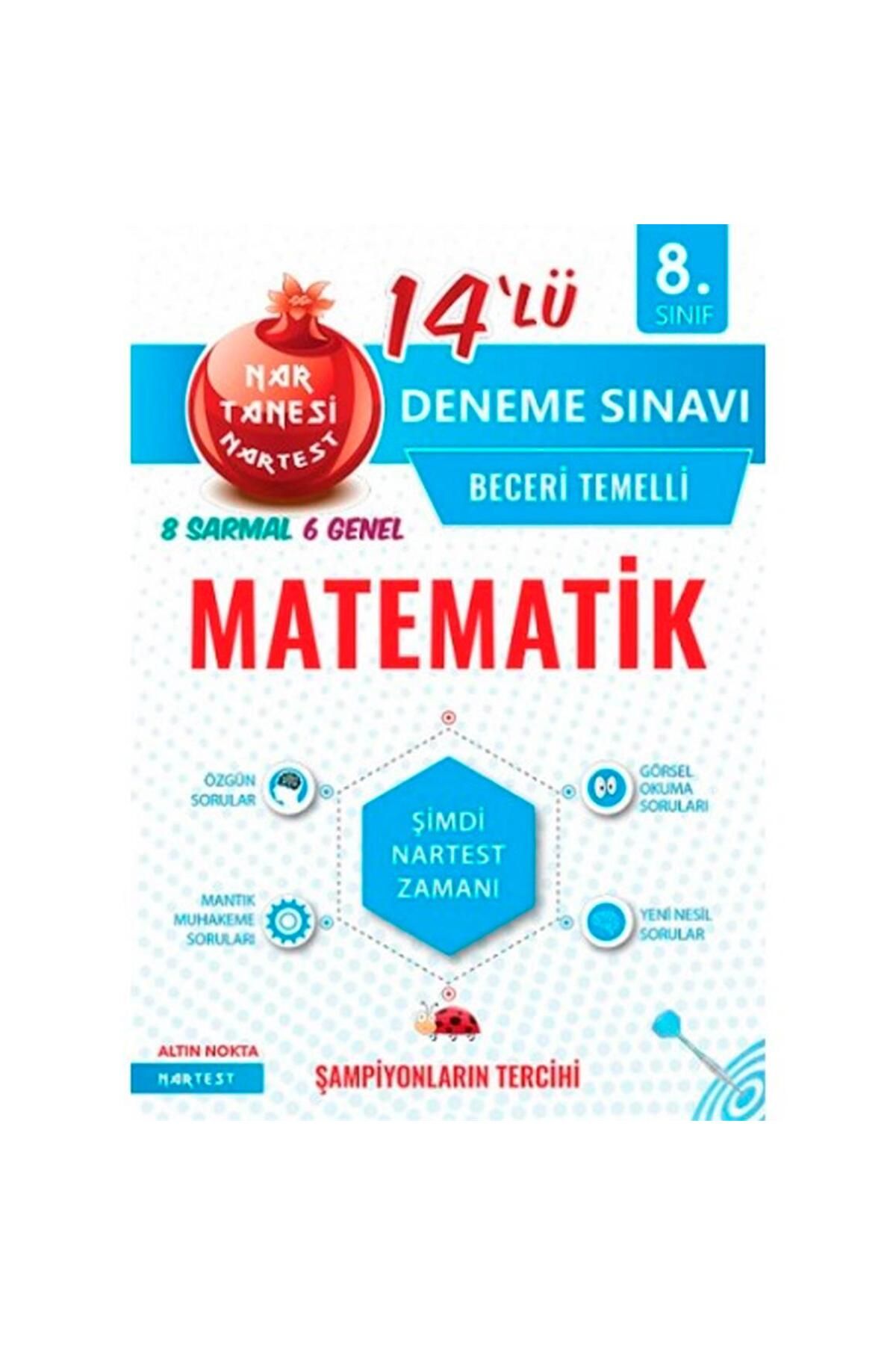 Nartest Yayınları 8. Sınıf Lgs Mavi Matematik 14 Deneme Sınavı