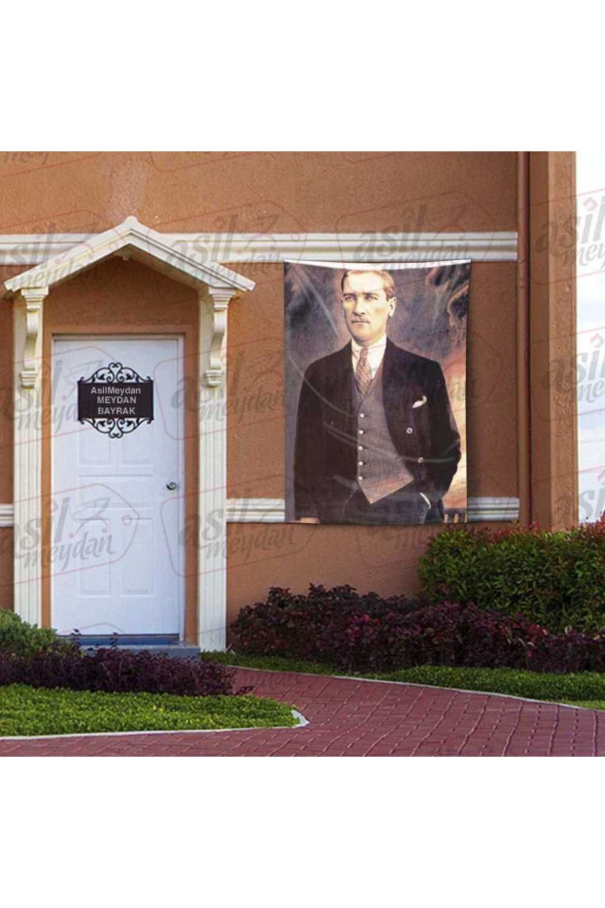 Genel Markalar Takım Elbiseli Gazi Mustafa Kemal Atatürk Sivil - Poster Bayrak 100x150 Cm