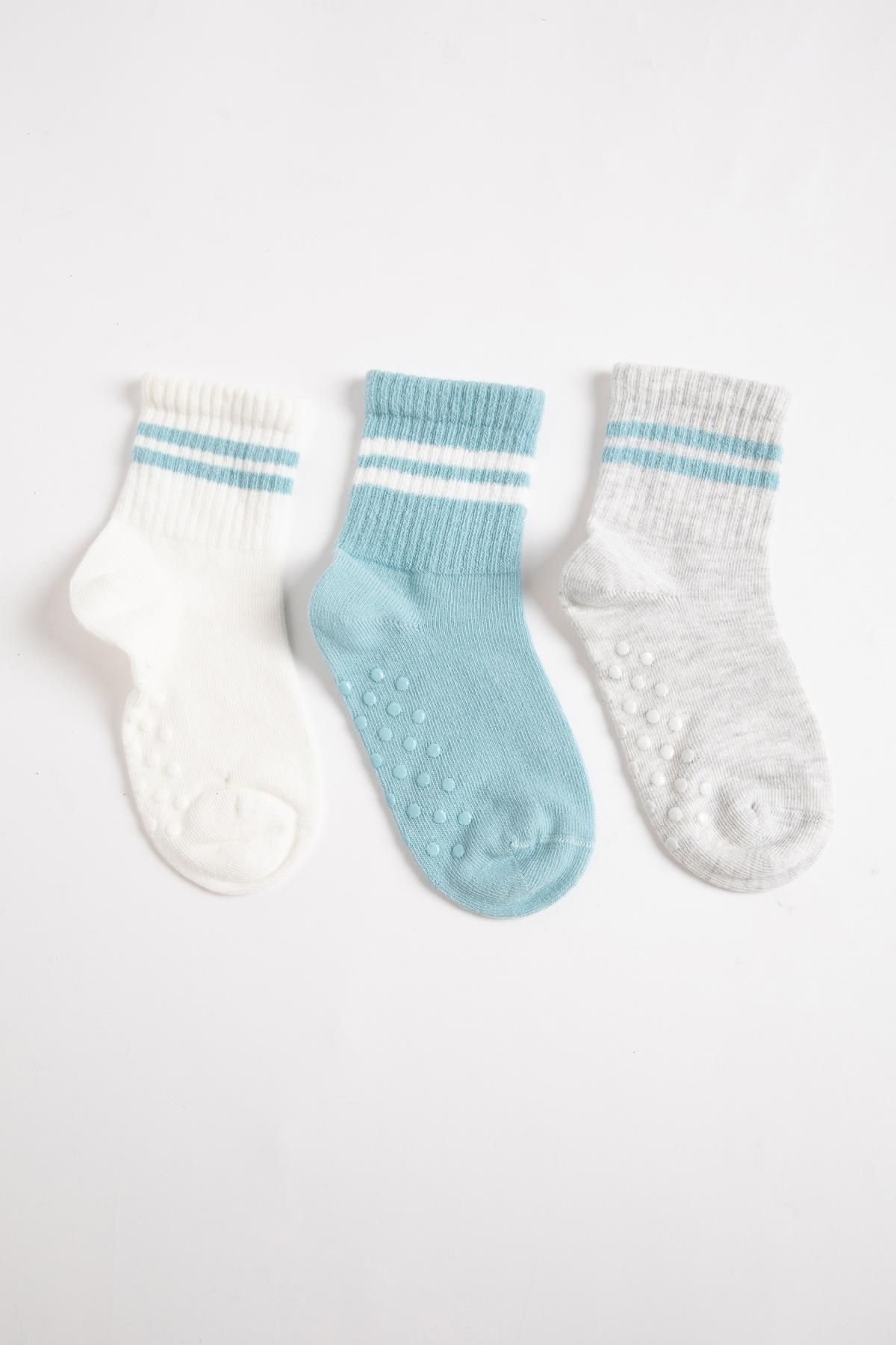 Defacto Erkek Bebek Dikişsiz 3'lü Pamuklu Uzun Çorap C4265a5ns