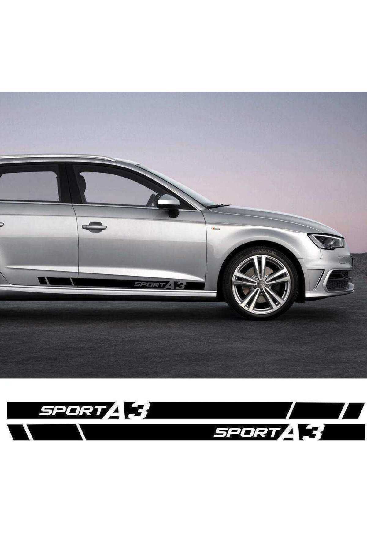 Genel Markalar Audi A3 Sport Marşpiyel Oto Sticker, Etiket, Aksesuar, Tuning Pembe