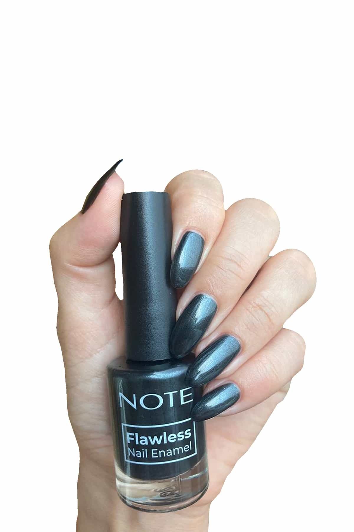 Note Cosmetics Nail Flawless Oje 119 Silver Black - Yeşil