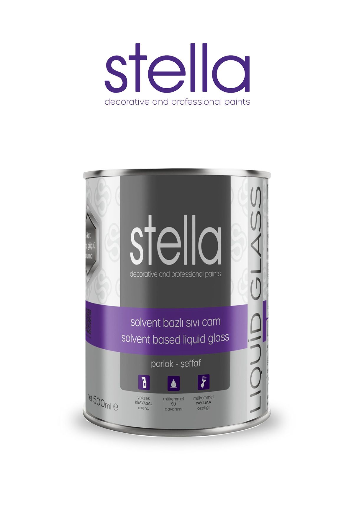Stella Lıguıd Glass Sıvı Cam Şeffaf Ve Parlak Su Izolasyonu 500gr