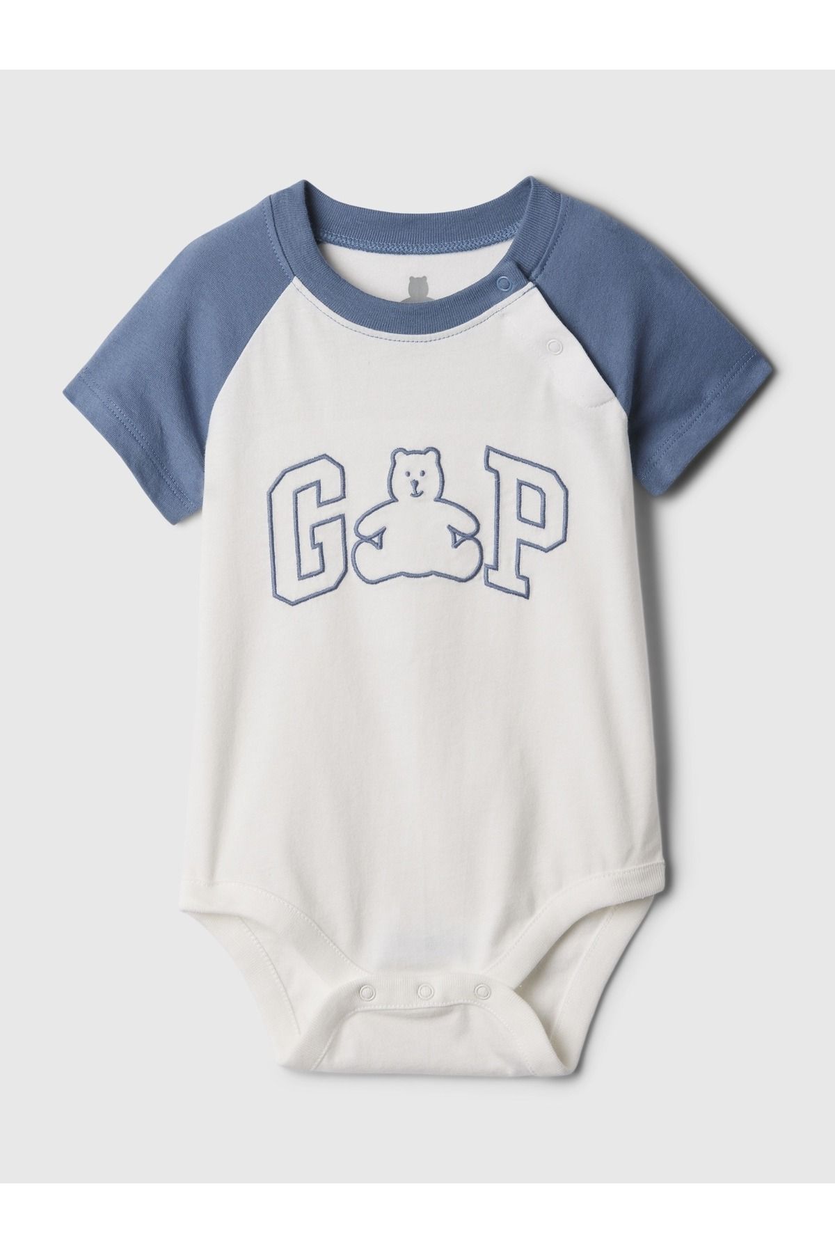 GAP Erkek Bebek Mavi Organik Pamuk Gap Logo Bodysuit