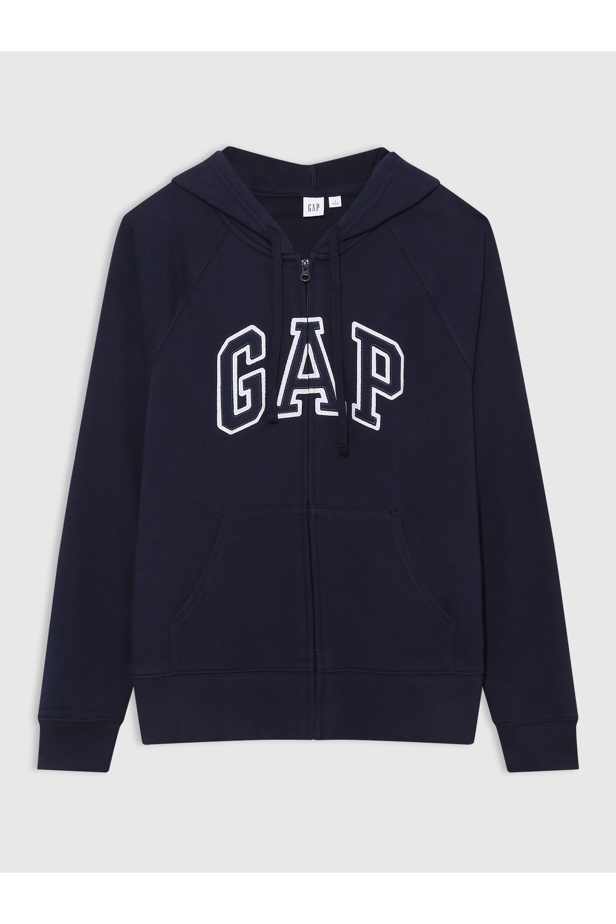 GAP Kadın Lacivert Gap Logo Fermuarlı Fransız Havlu Kumaş Sweatshirt