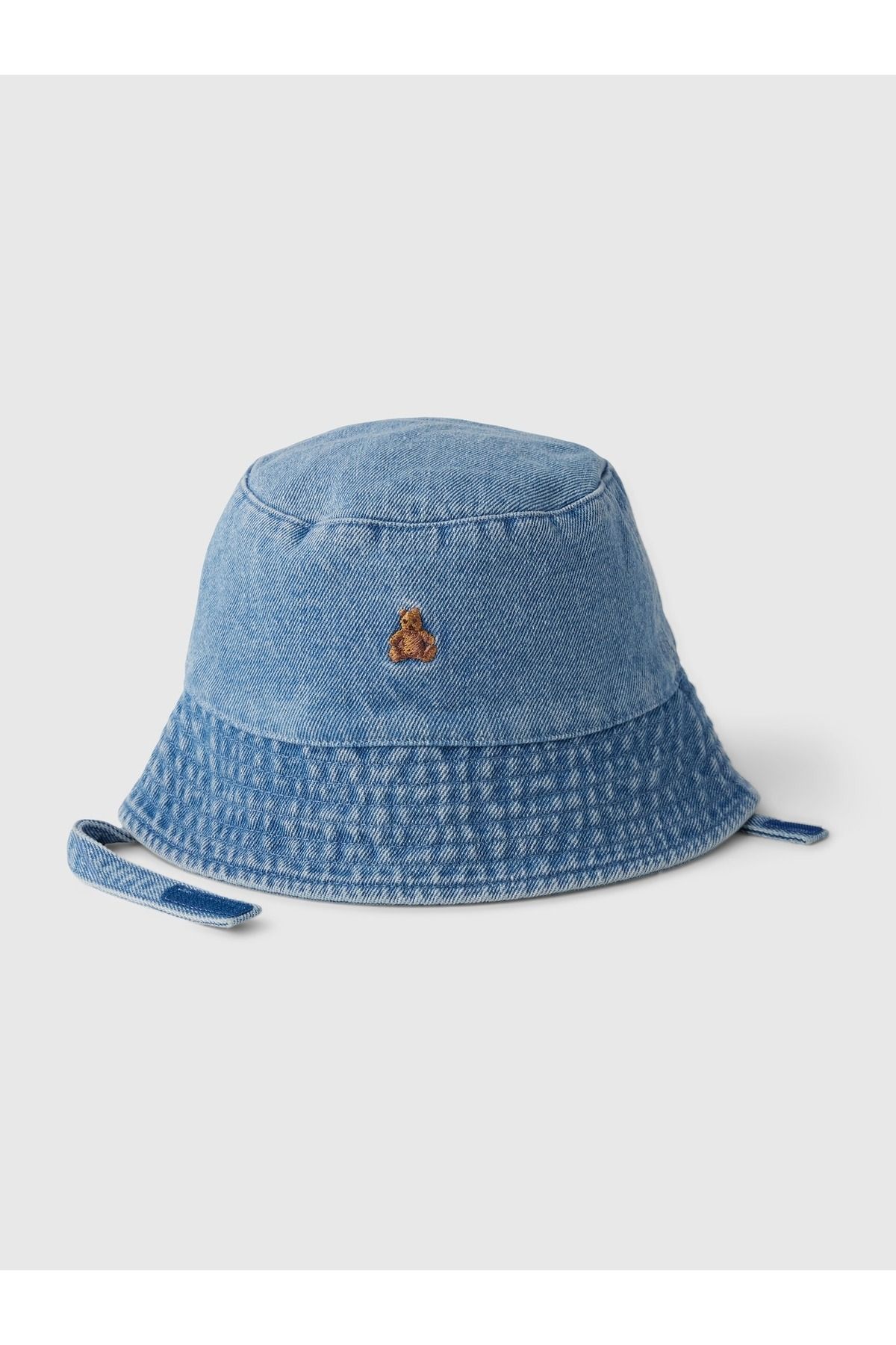 GAP Erkek Bebek Mavi Brannan Bear İşlemeli Bucket Denim Şapka