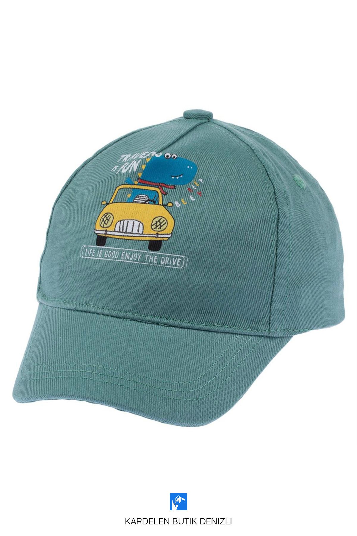 Kardelen Butik Denizli %100 Pamuk Erkek Çocuk İçin Güneş Şapkası  ( 1-3 Yaş ) ( Size 48-50 )