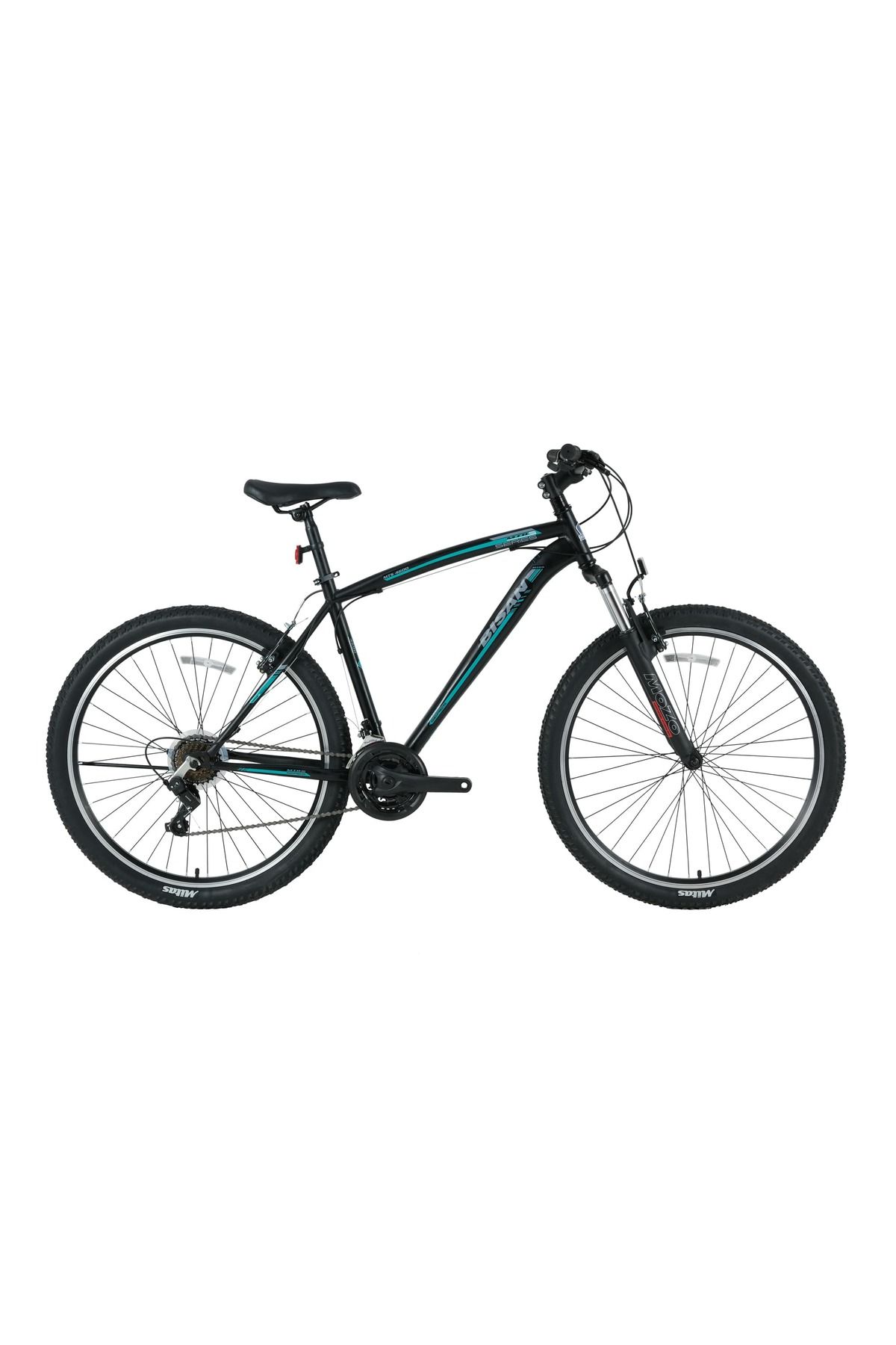 Bisan Mts 4600 V 27,5 Jant 21 Vites Dağ Bisikleti Mat Siyah-yeşil