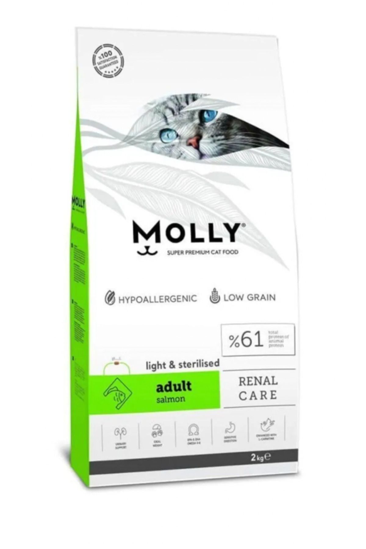 Molly Light Sterilised Somonlu Kısırlaştırılmış Kedi Maması 2 kg