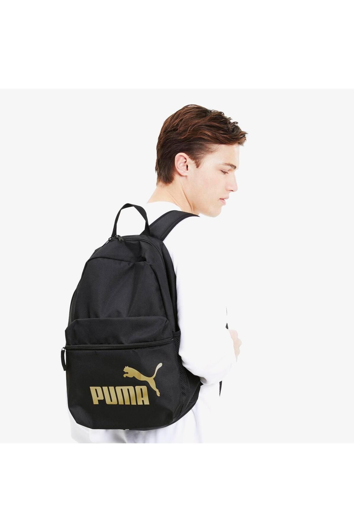 Puma Phase Backpack Black-golden Logo
