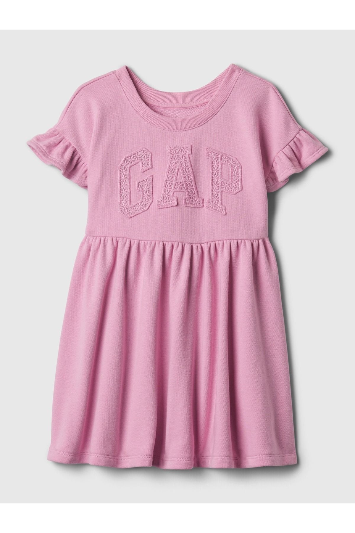 GAP Kız Bebek Pembe Gap Logo Sweatshirt Elbise