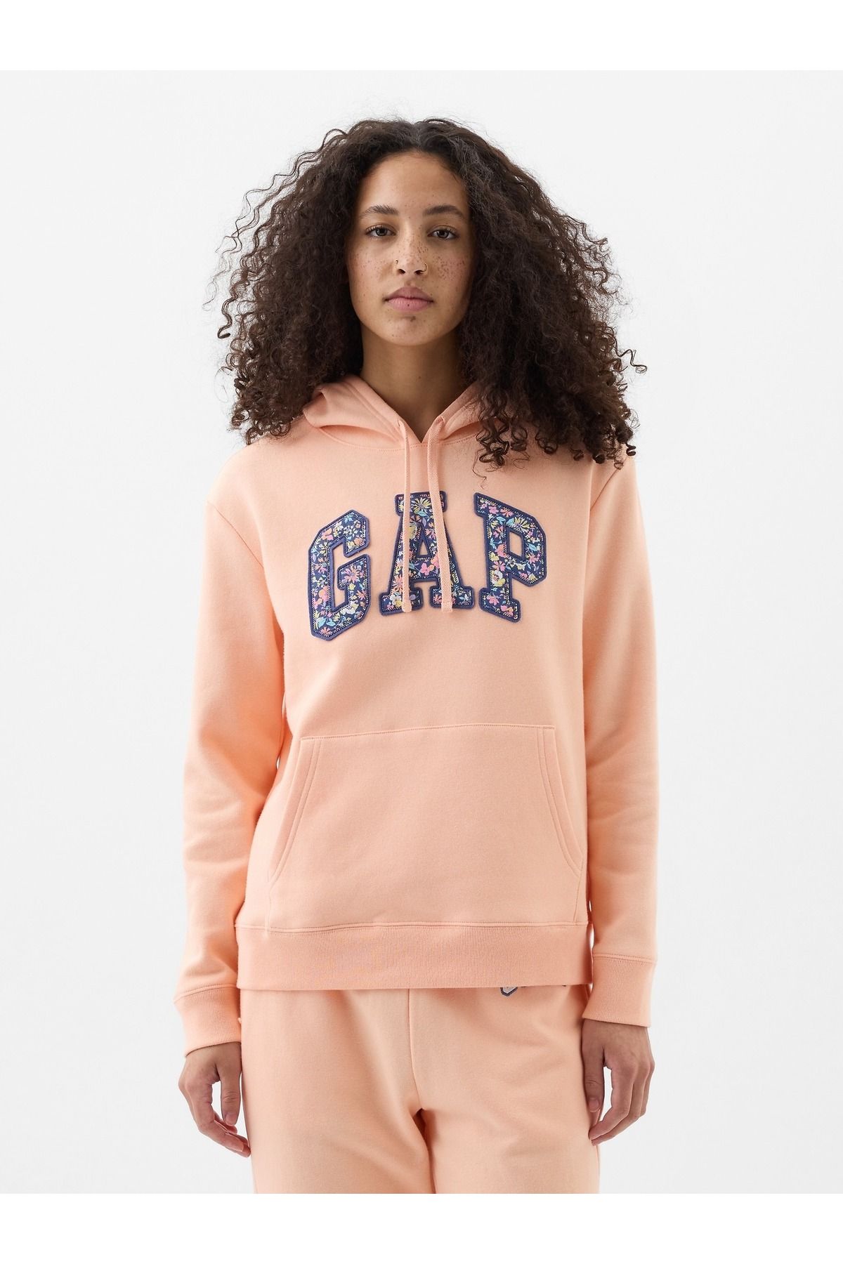 GAP Kadın Turuncu Gap Logo Fleece Sweatshirt