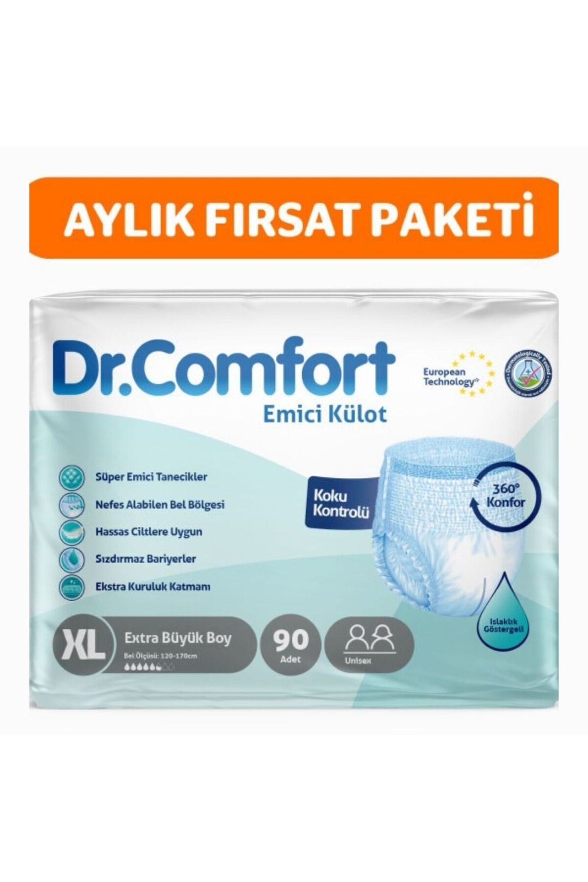 Dr.Comfort 30 Lu Xl Külot Bez Extrabüyük Boy 3 Paket 90 Adet