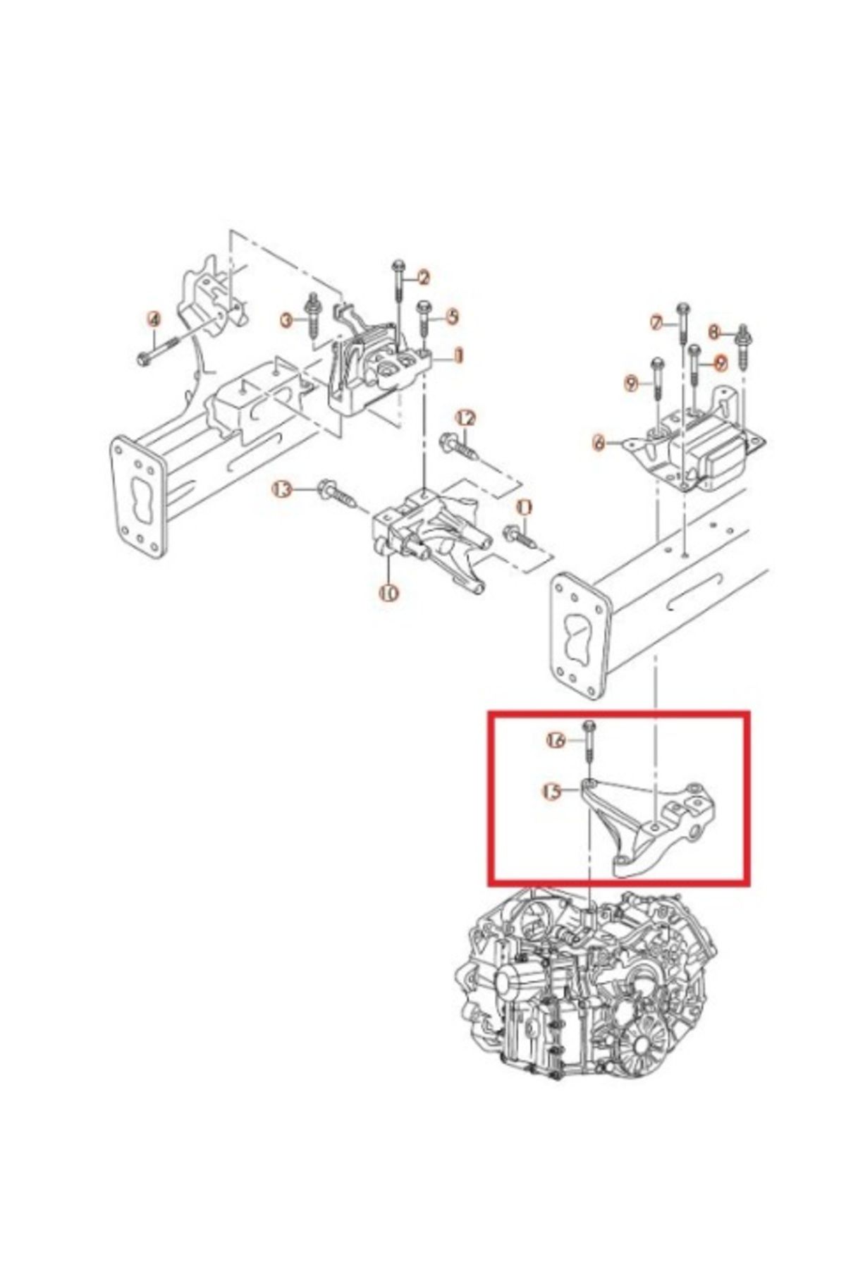 Genel Markalar Volkswagen Jetta 6 14/18 Şanzuman Bağlantı Kulağı (7 İleri Dsg) Uyumlu