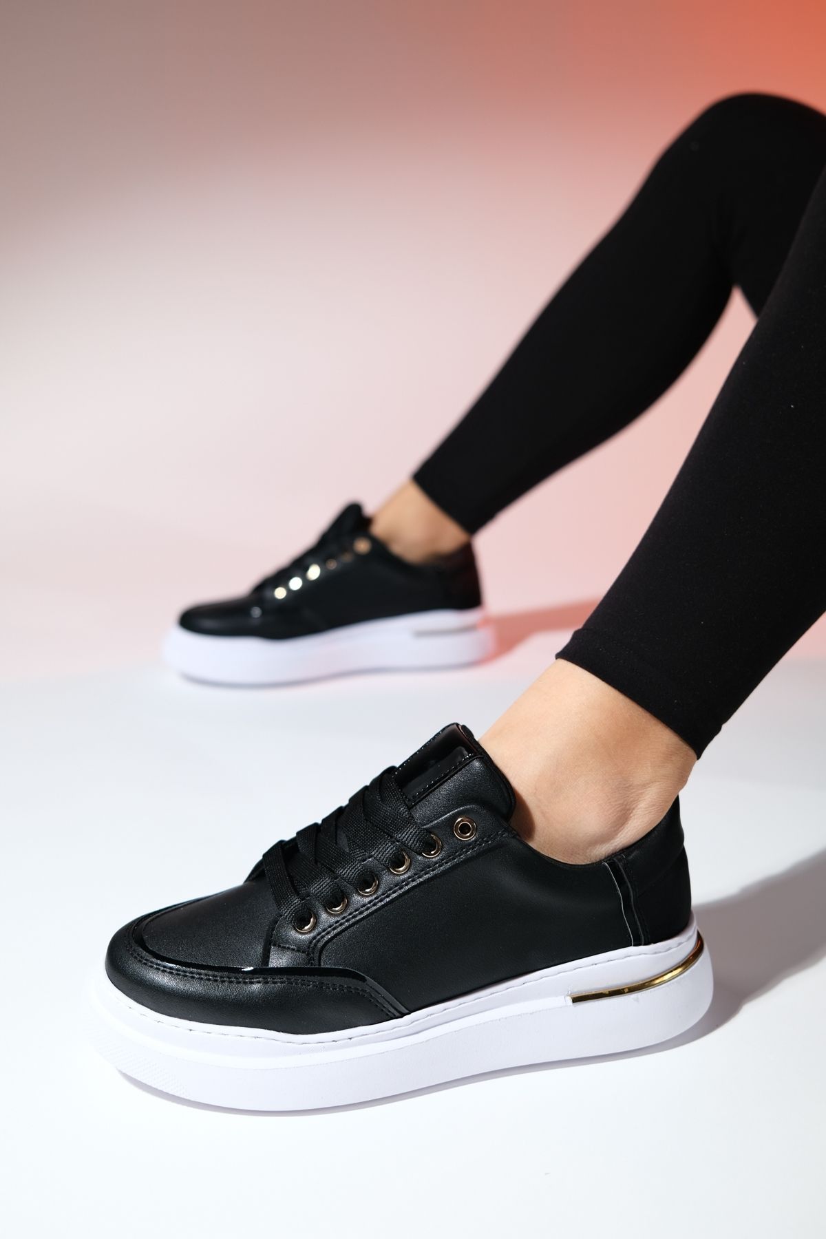 luvishoes FLENA Siyah Kadın Spor Ayakkabı