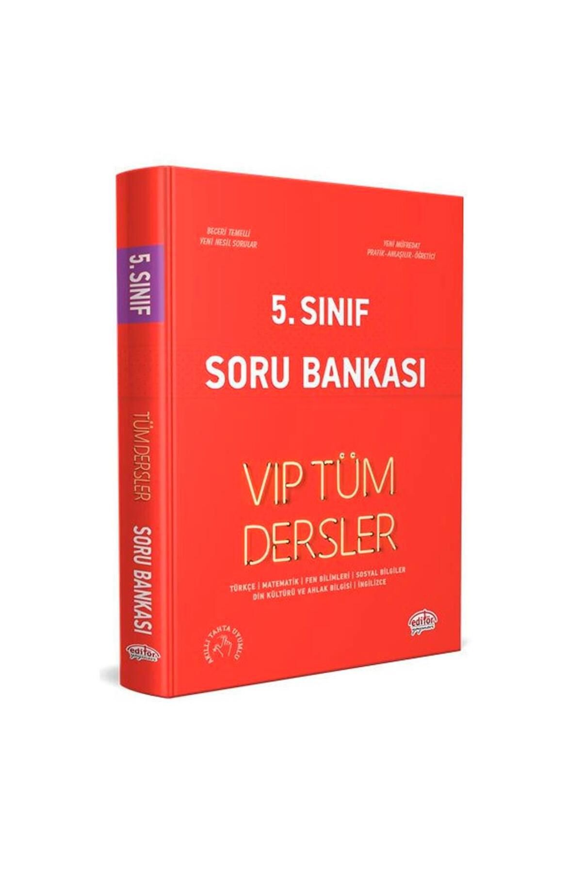Editör Yayınları 5. Sınıf Vıp Tüm Dersler Soru Bankası Kırmızı Kitap