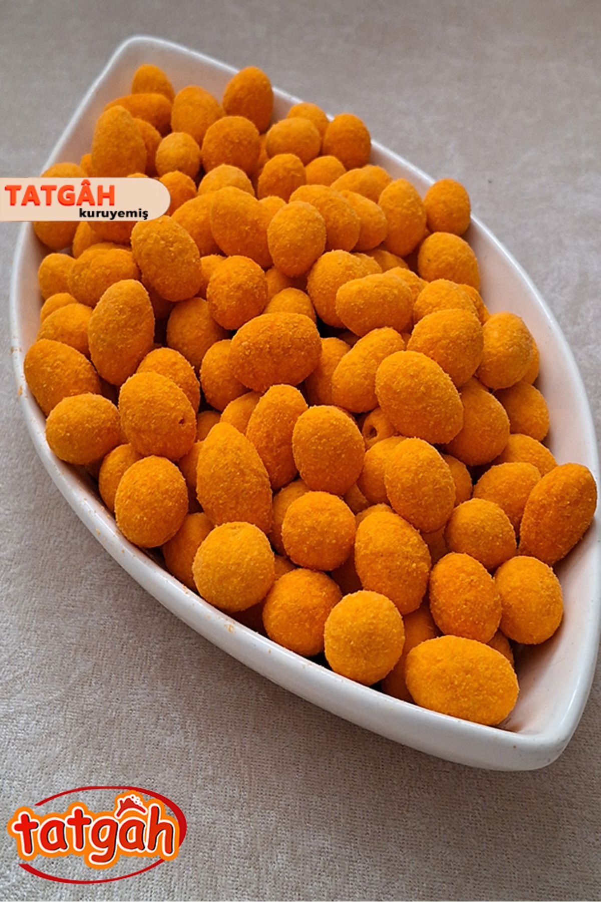 Tatgah Çıtır Soslu Cips Fıstık Baharatlı Yer Fıstıklı Turuncu Fıstıklı Çerez 200 gr