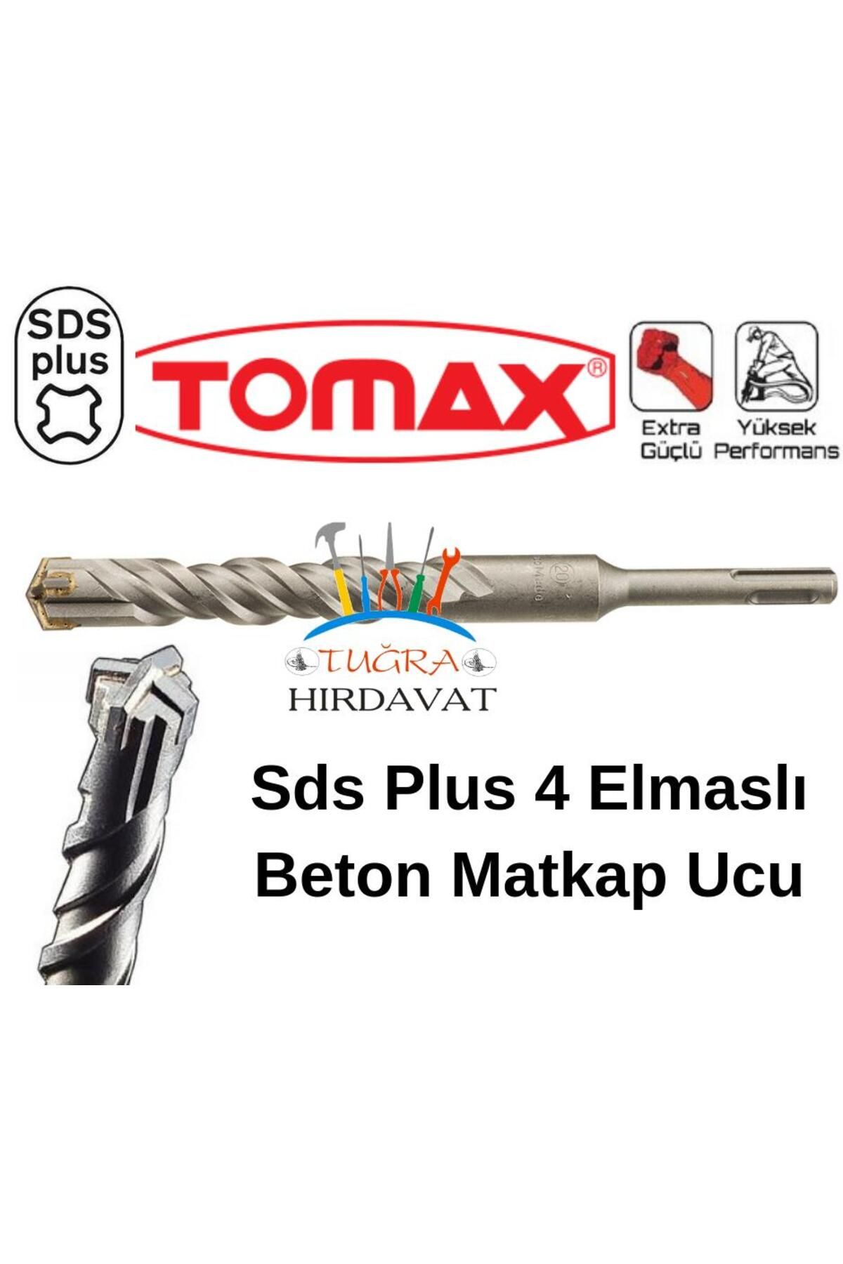Tomax Sds Plus 4 Elmas Beton Duvar Delme Matkap Ucu 12x210