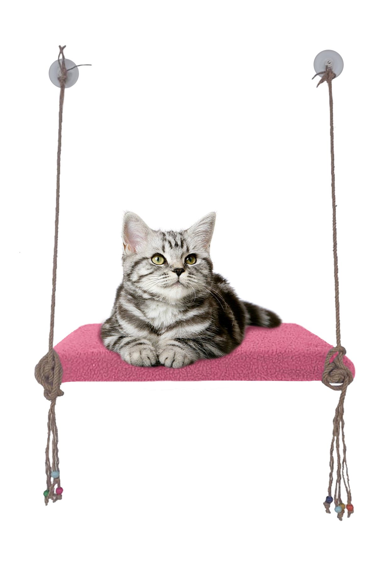 Patiderm Vantuzlu Kedi Hamağı Cam Ve Duvar İçin Kedi Yatağı - Pembe
