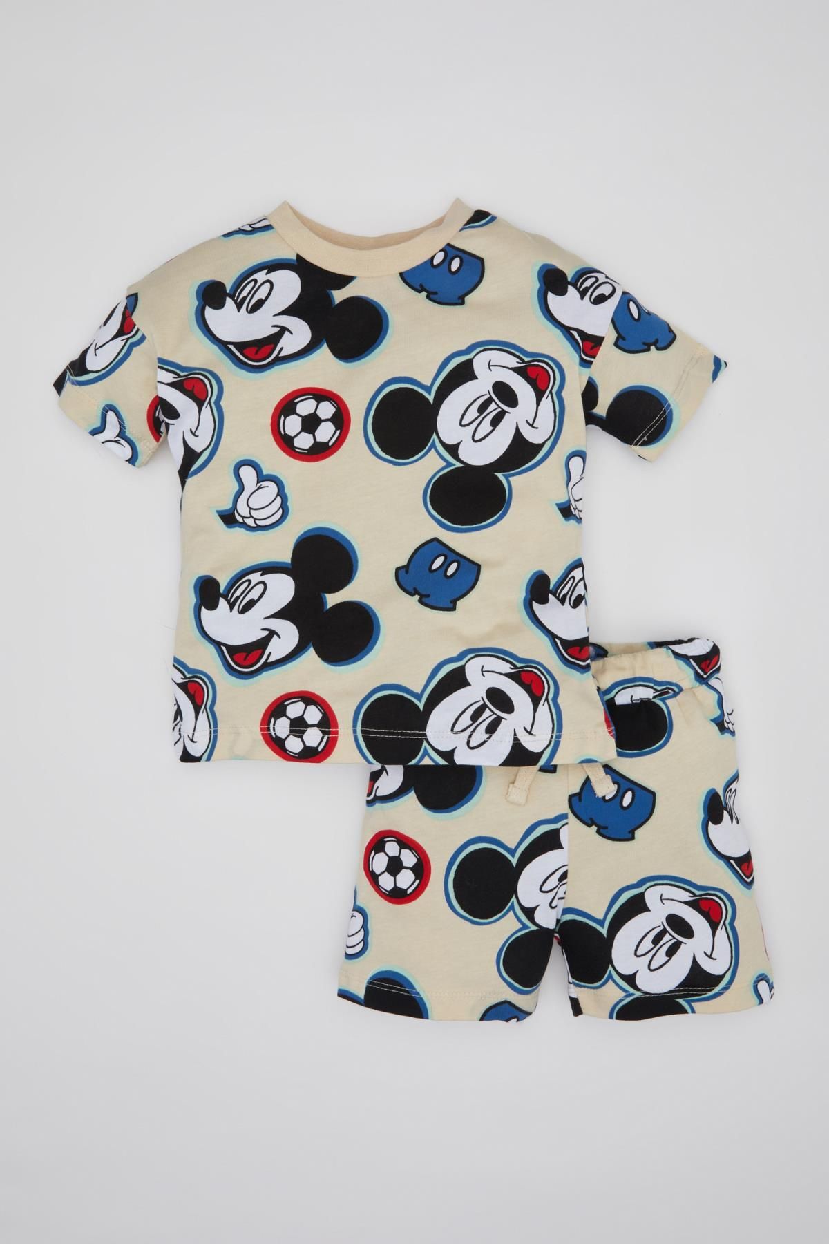 Defacto Erkek Bebek Disney Mickey & Minnie Kısa Kollu Tişört Şort 2'li Takım C5346a524sm
