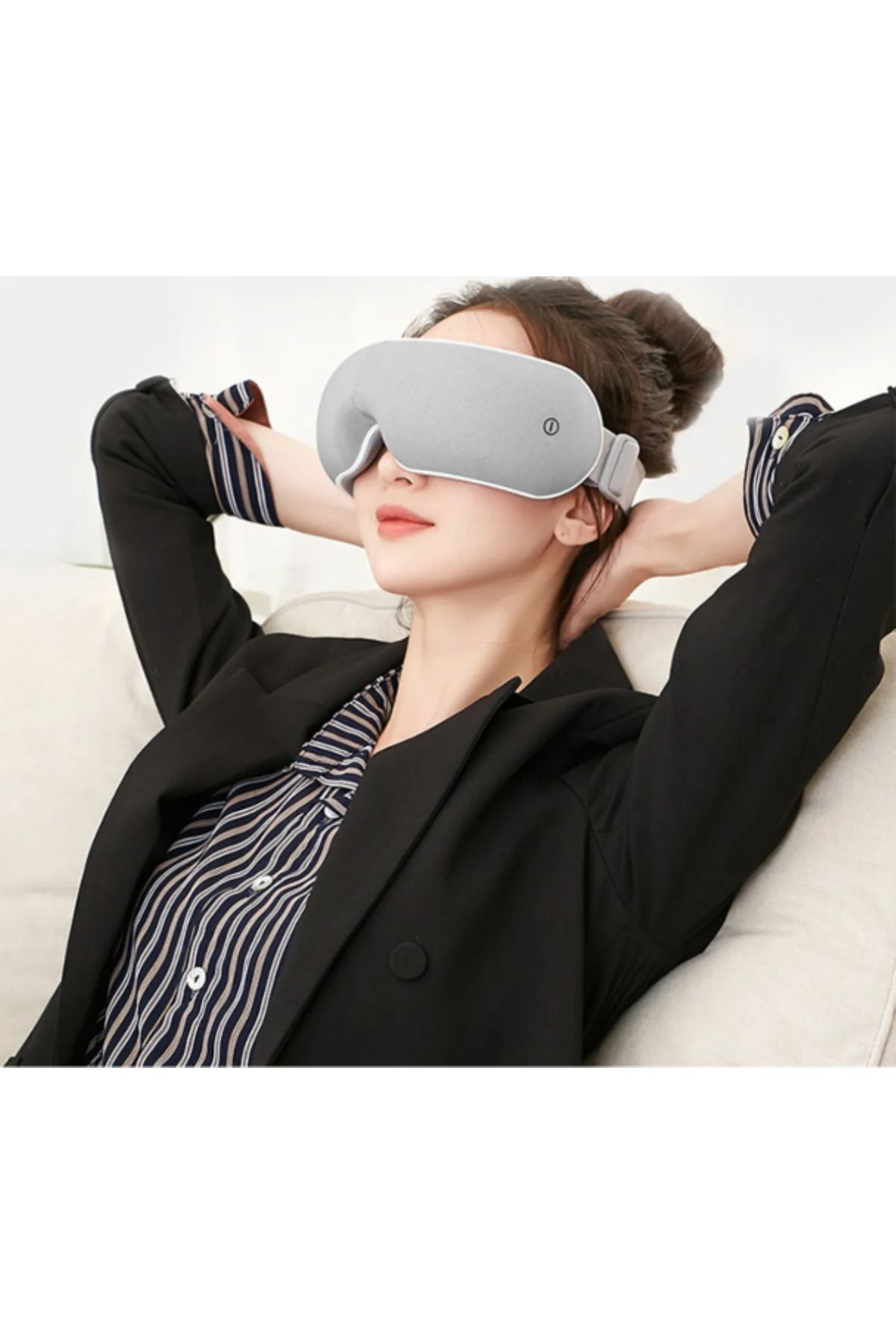 Protonust Sıcaklık Basınçlı Akıllı Uyku Terapi Şarjlı Göz Masaj Aleti Bluetooth Bağlantılı Masaj Makinesi