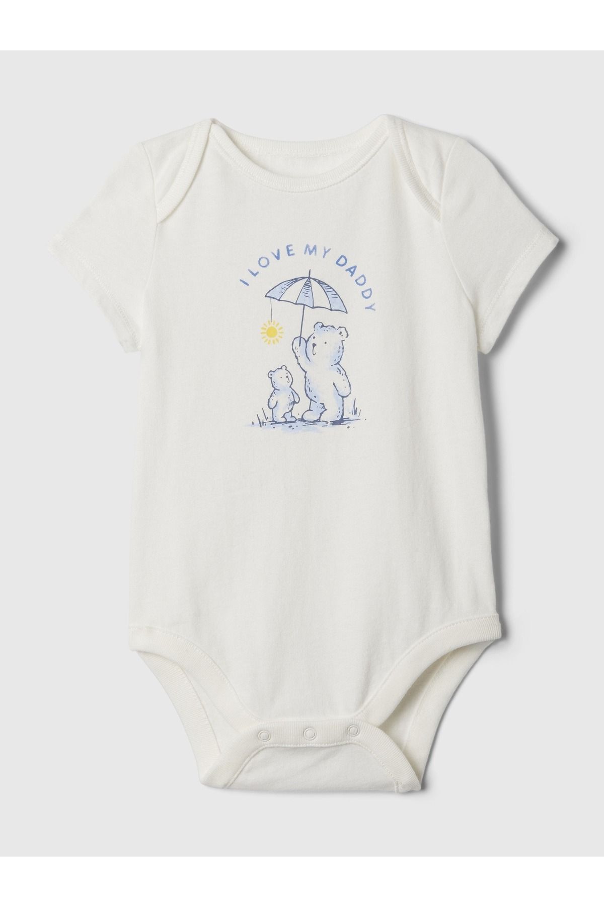 GAP Erkek Bebek Kırık Beyaz First Favorites Grafikli Bodysuit