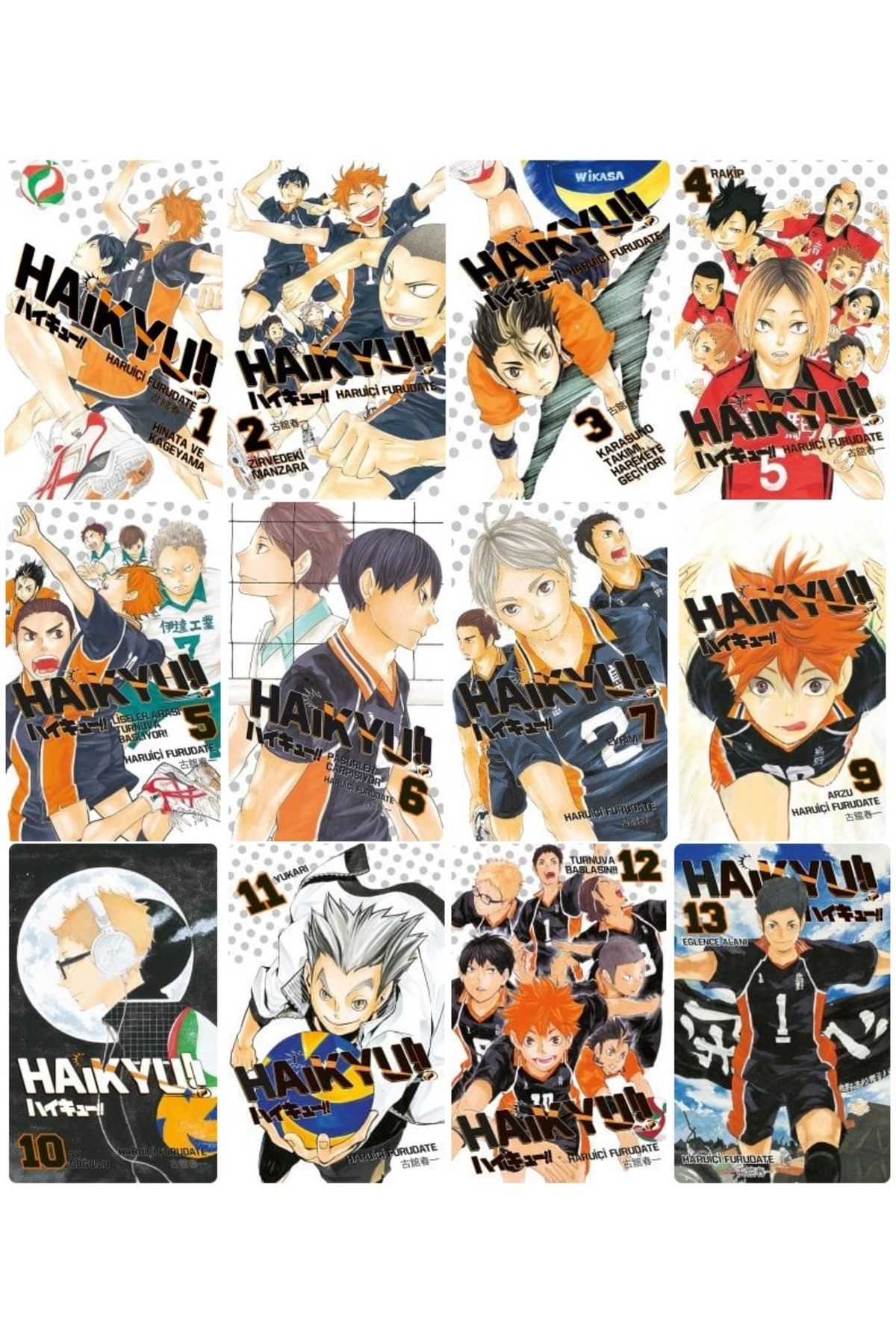 Gerekli Şeyler Yayıncılık Haikyu!!-1-2-3-4-5-6-7-9-10-11-12-13 manga seti (12 kitap)