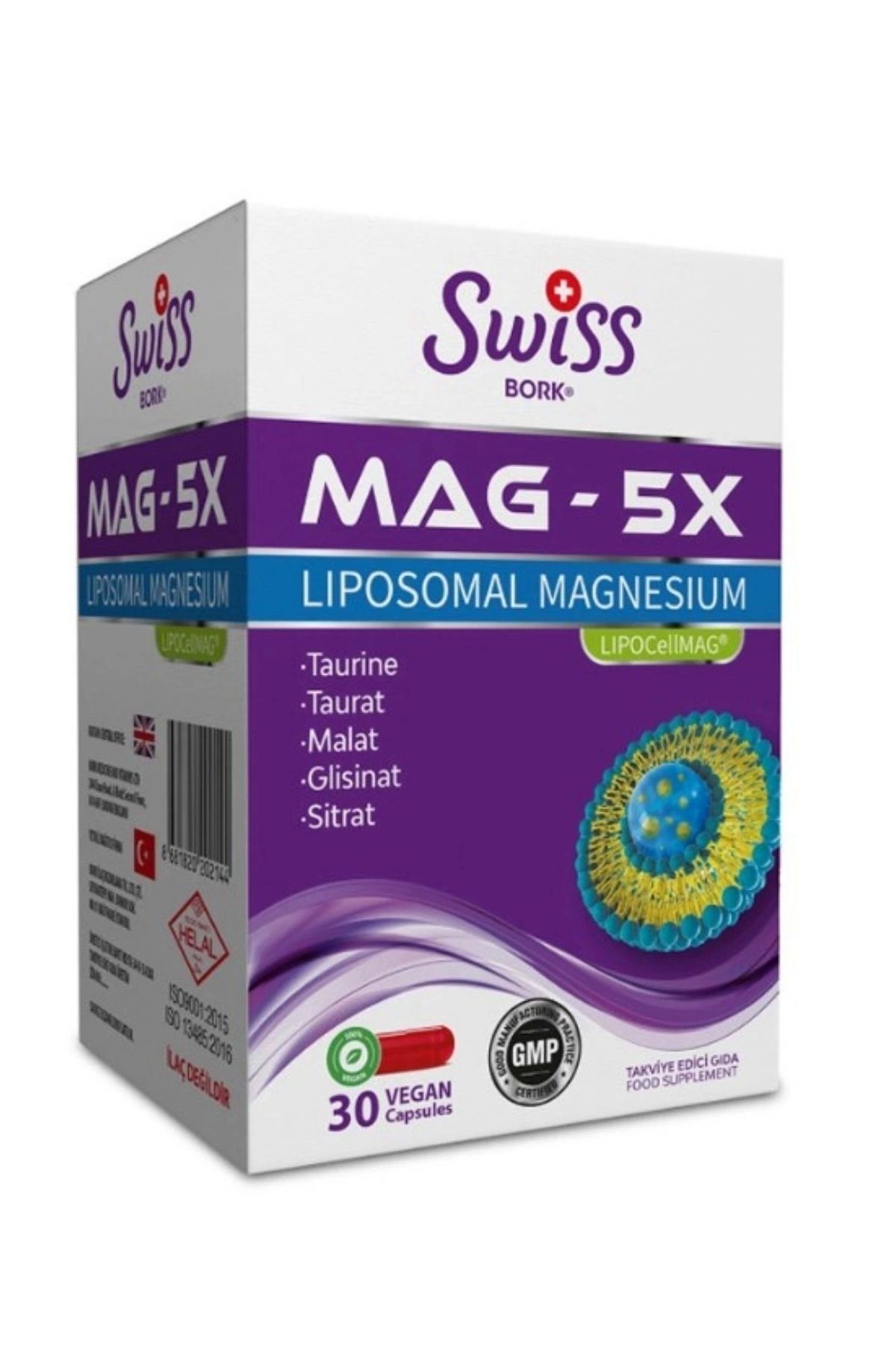 Bork Swiss Natural Swiss Bork Mag-5x Liposomal Magnesium 30 Kapsül