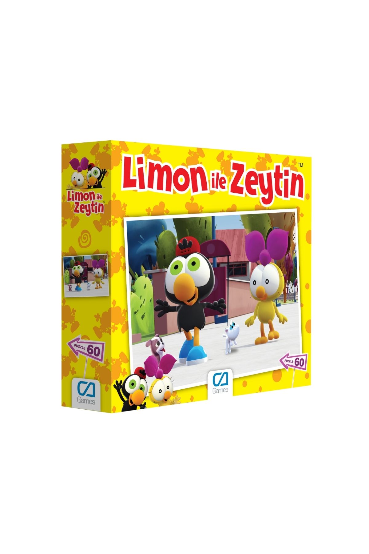 CA Games Limon ile Zeytin Lisanslı 60 Parça 34x24cm Çocuk Puzzle Yapboz Serisi