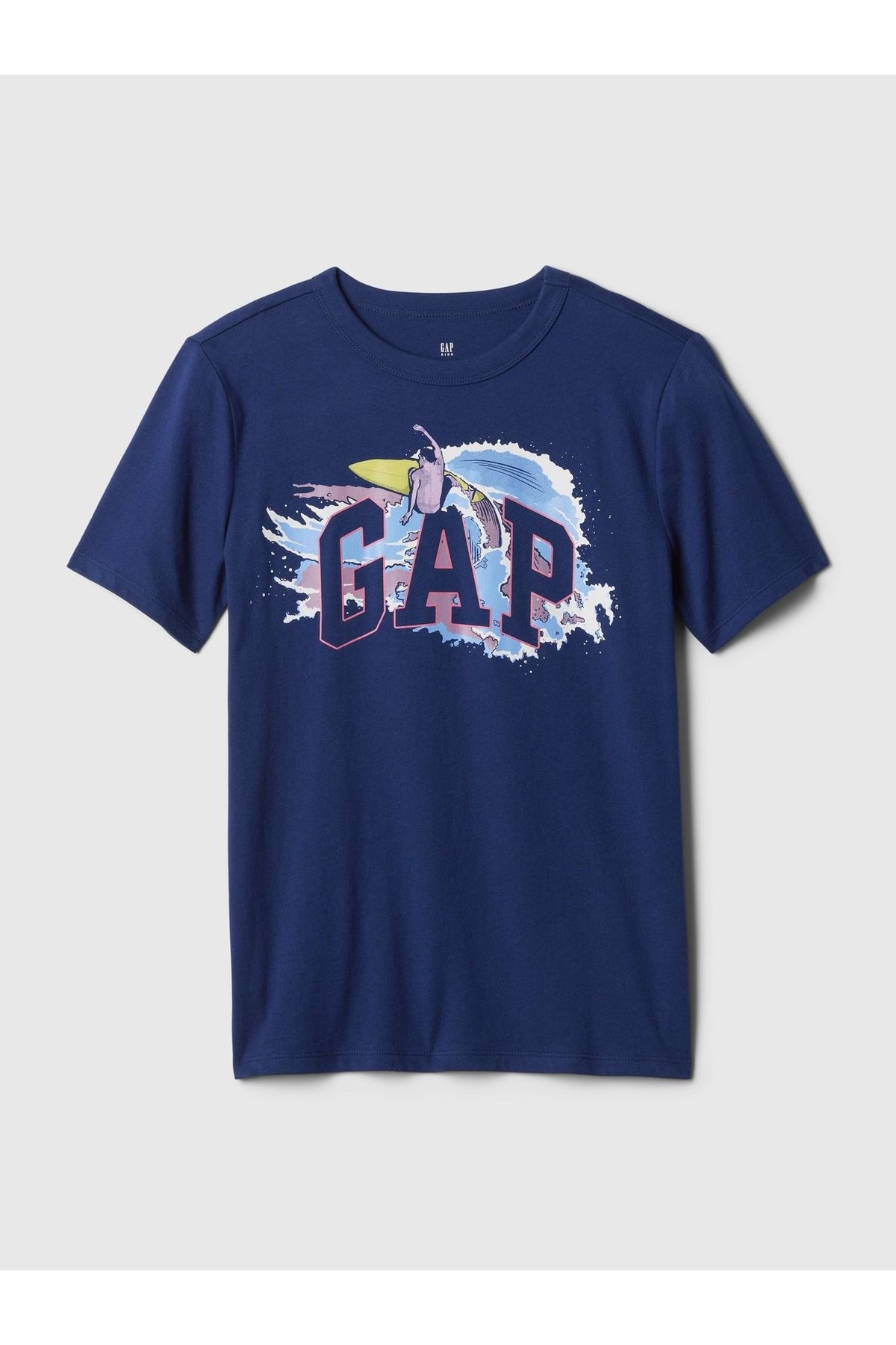 GAP Erkek Çocuk Lacivert Gap Logo Grafikli T-Shirt