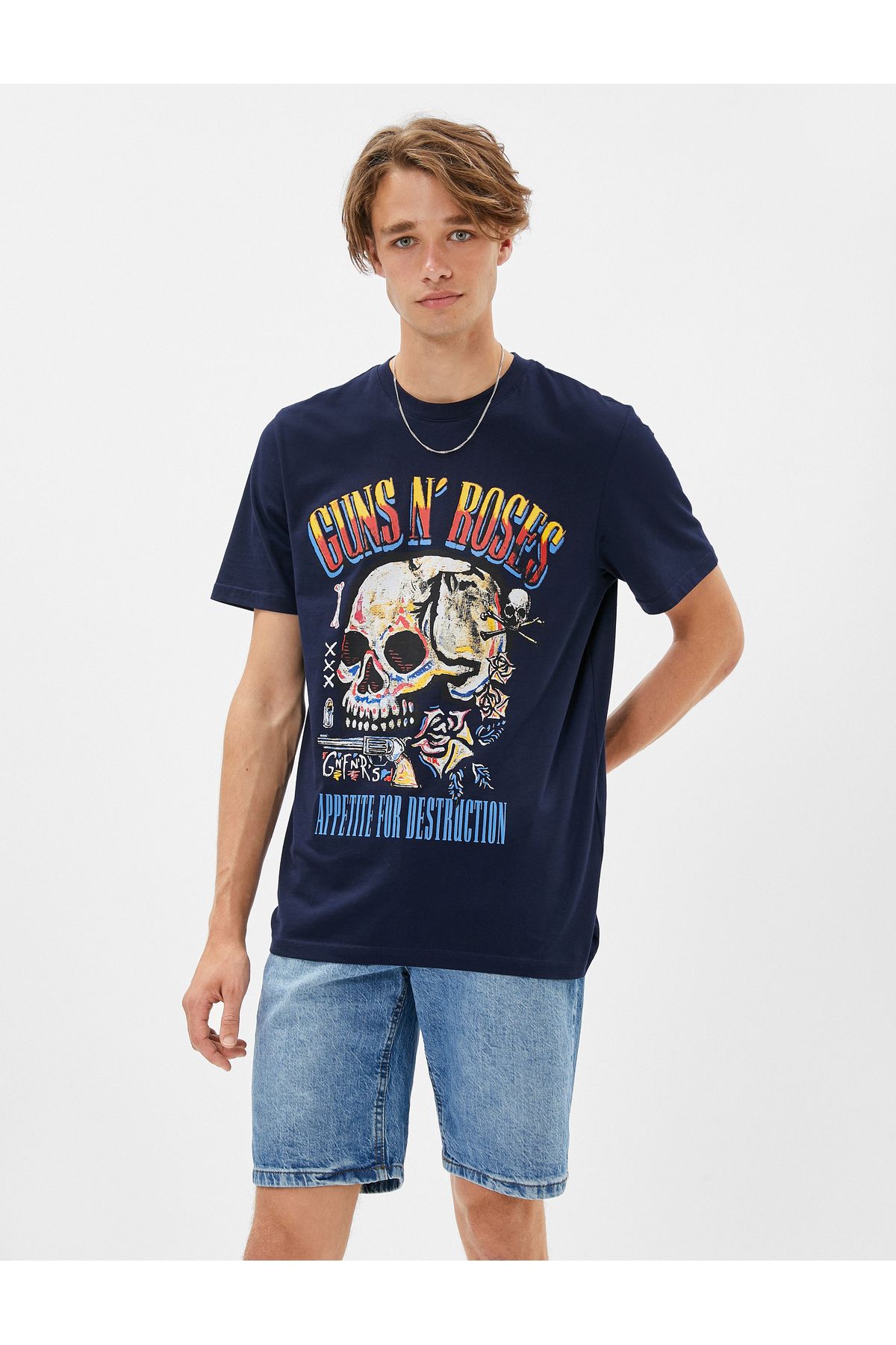 Koton Guns N' Roses Tişört Lisanslı Baskılı Pamuklu