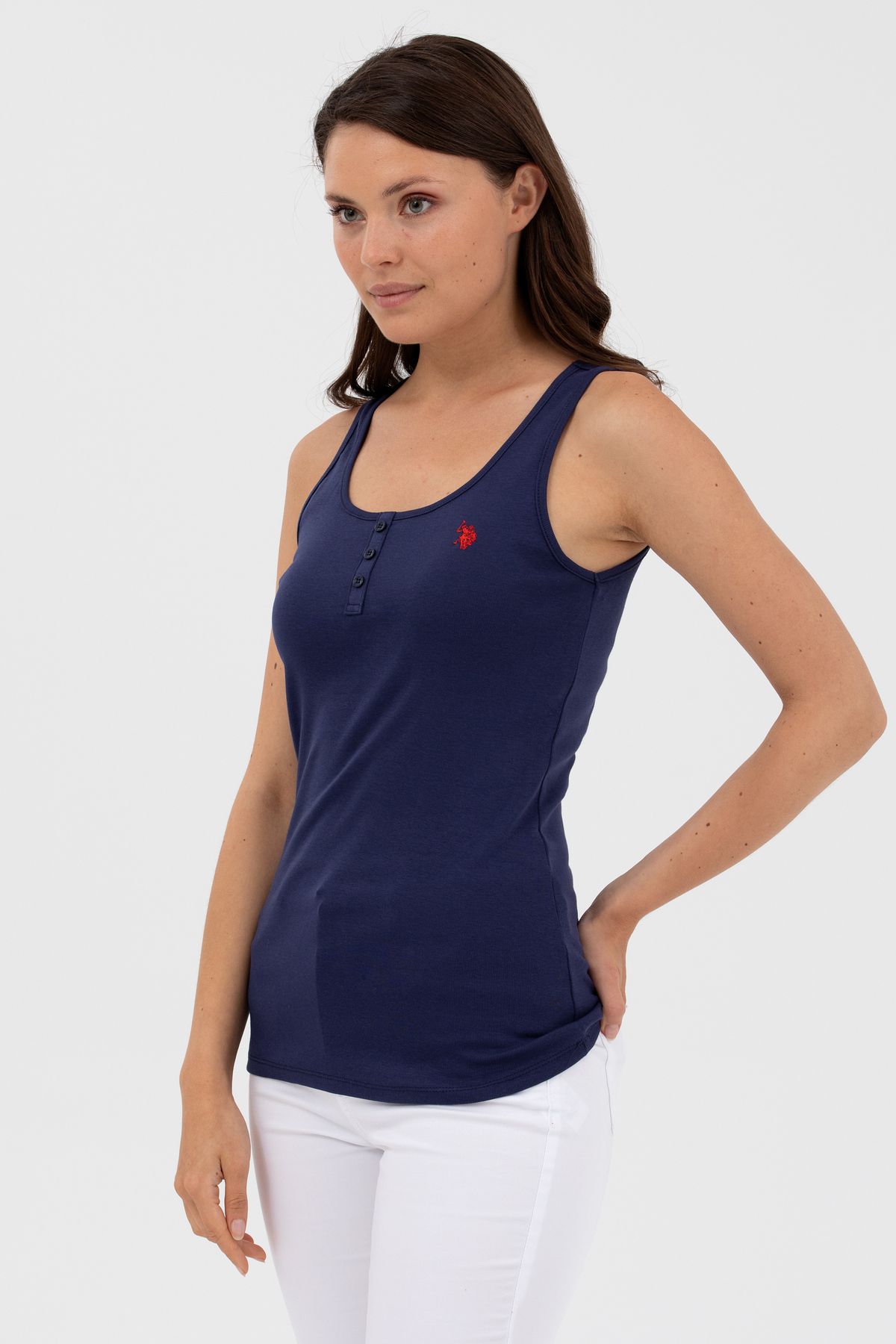 U.S. Polo Assn. Askılı Kadın Basic T-shirt